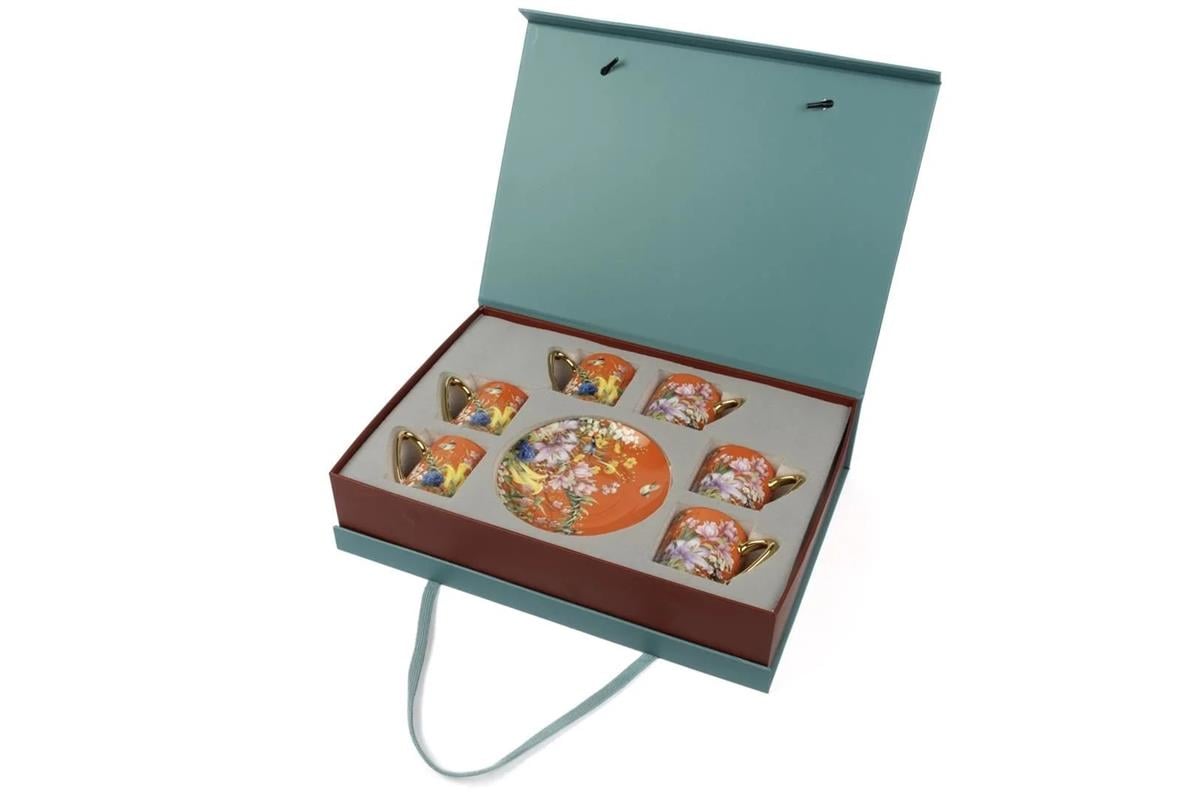 Mikasa Moor Garden Turuncu 6lı Kahve Fincanı Seti 100CC