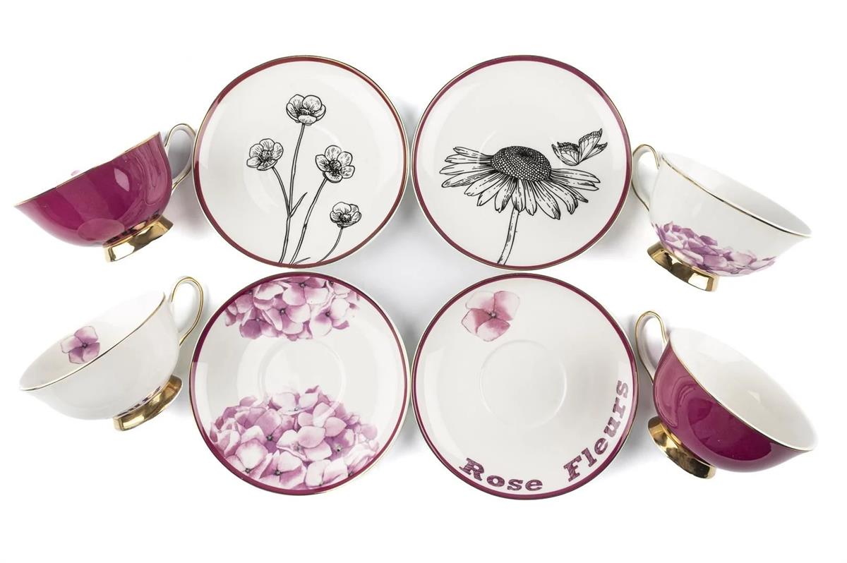 Mikasa Moor Pinky 4lü Çay Fincanı Seti