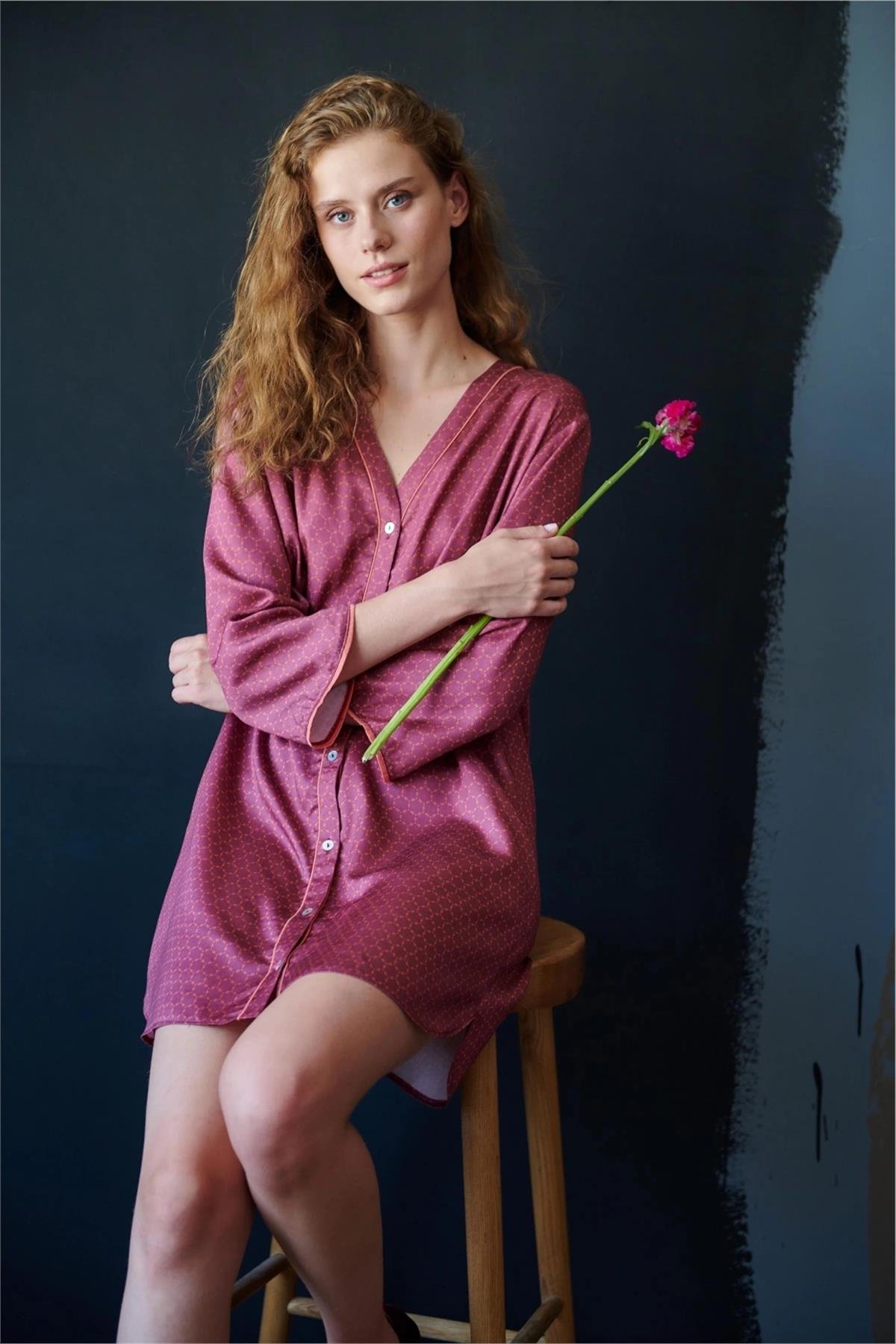 Otro Barcelona G5 %100 Tencel Kadın Pijama