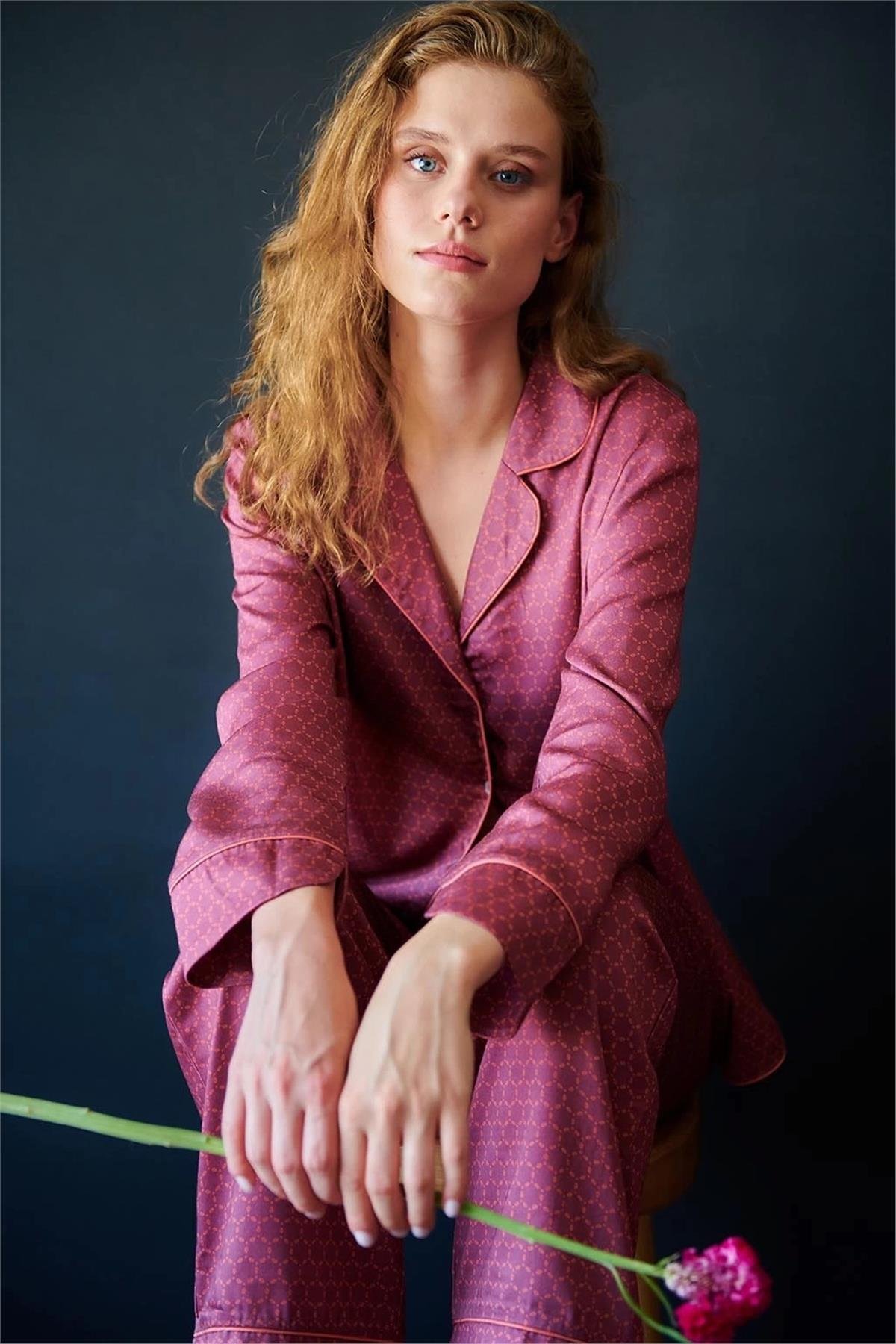 Otro Barcelona P1 %100 Tencel Kadın Pijama