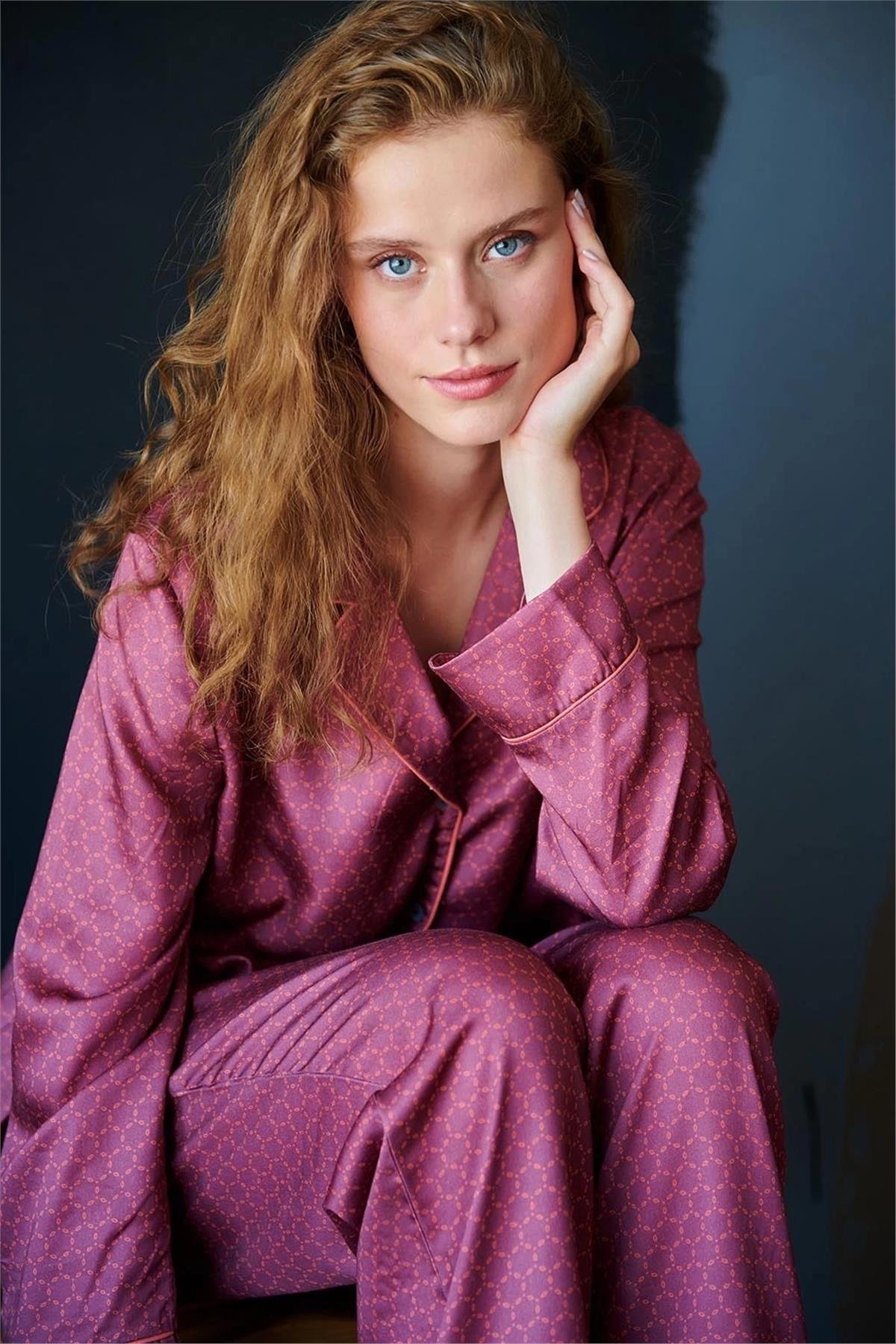 Otro Barcelona P1 %100 Tencel Kadın Pijama