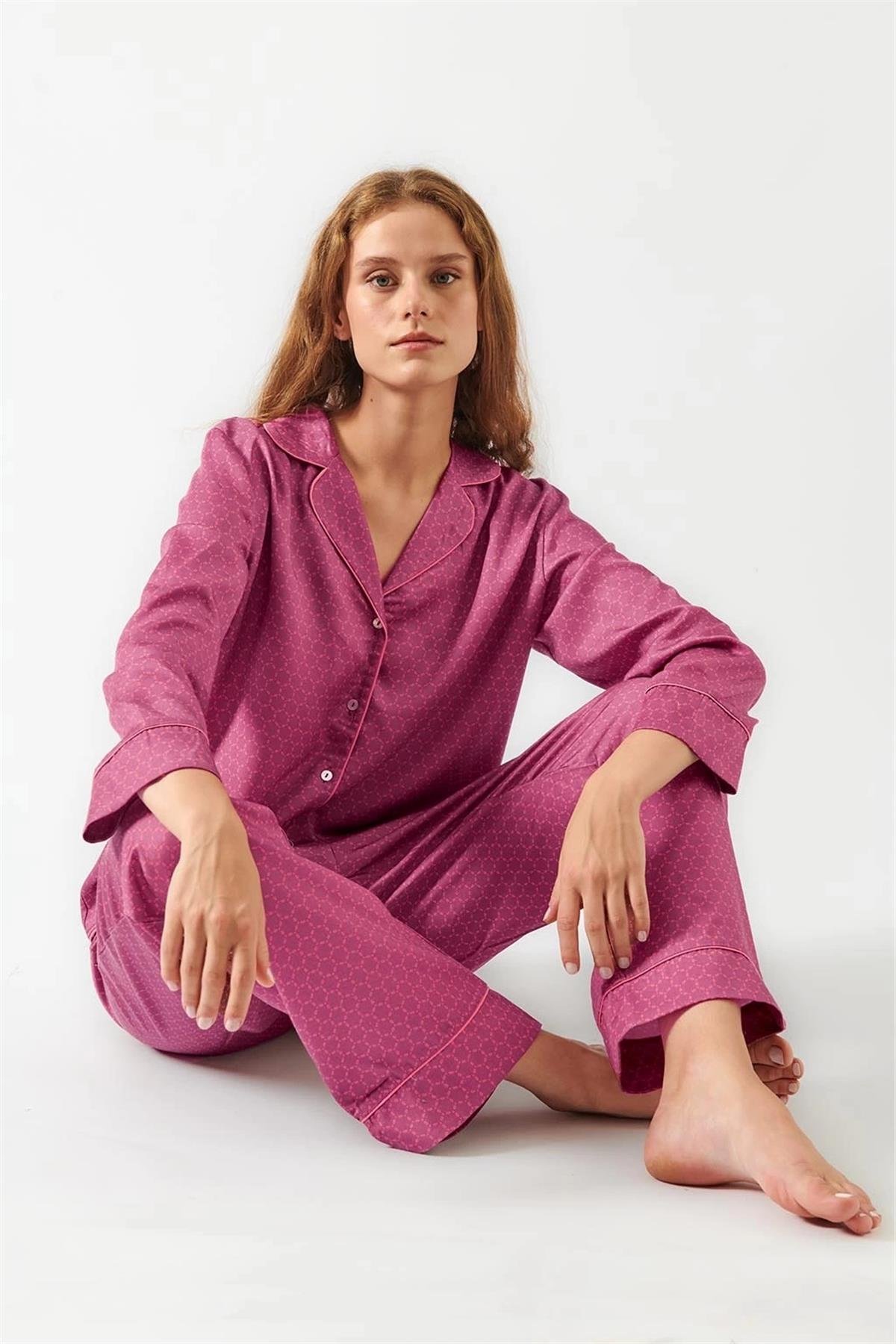 Otro Barcelona P1 %100 Tencel Kadın Pijama