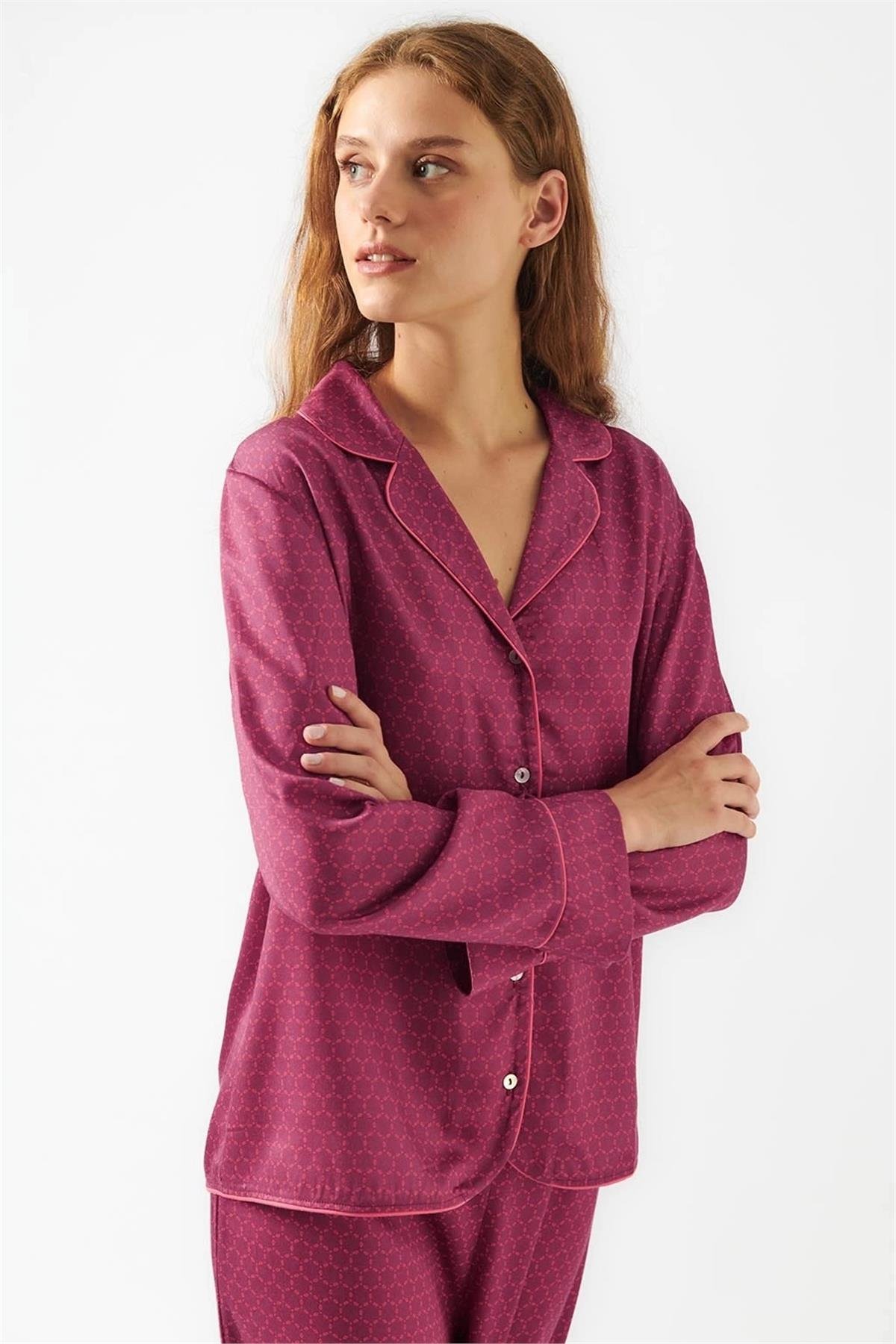 Otro Barcelona P1 %100 Tencel Kadın Pijama