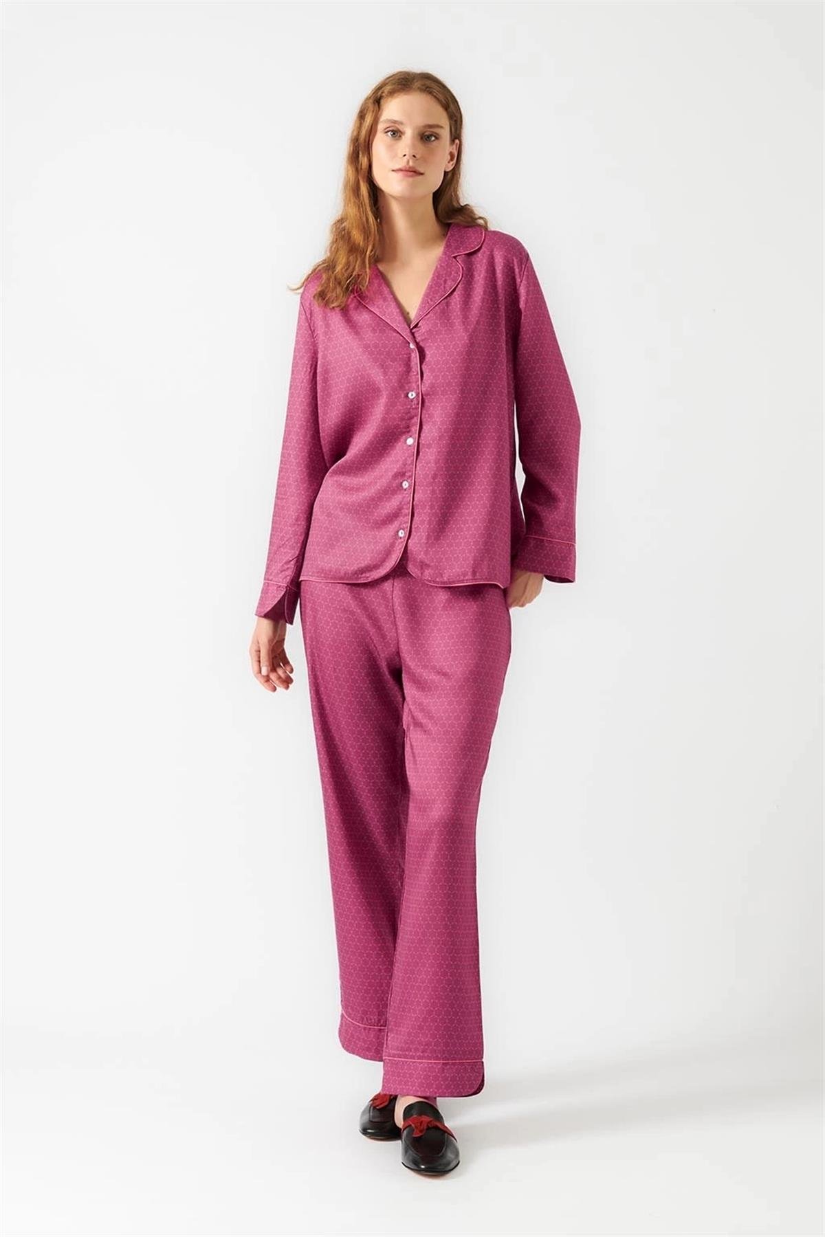 Otro Barcelona P1 %100 Tencel Kadın Pijama