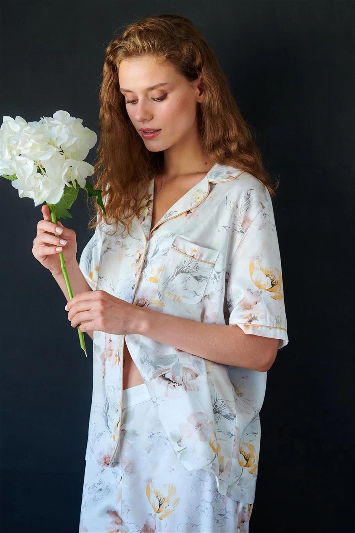 Otro Douce P3 %100 Tencel Kadın Pijama