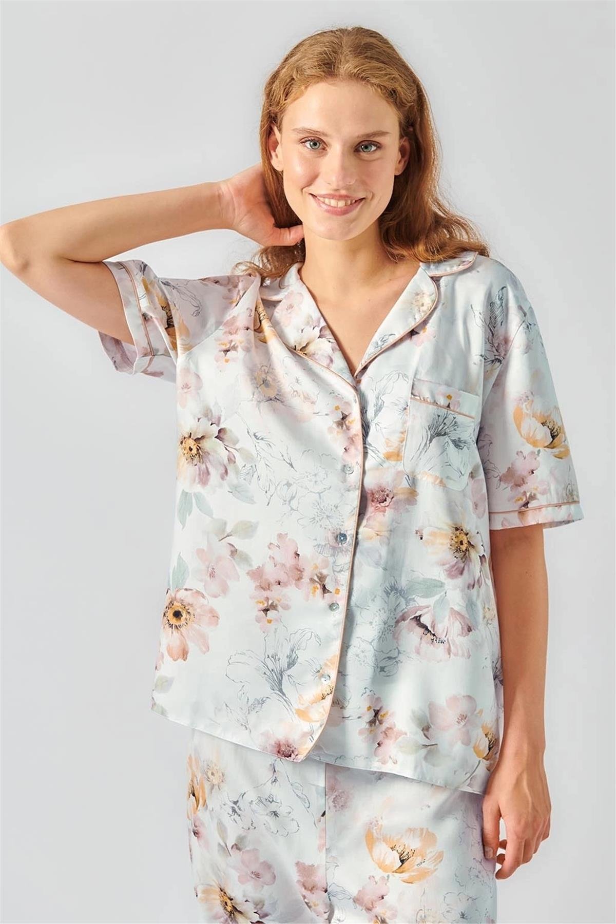 Otro Douce P3 %100 Tencel Kadın Pijama