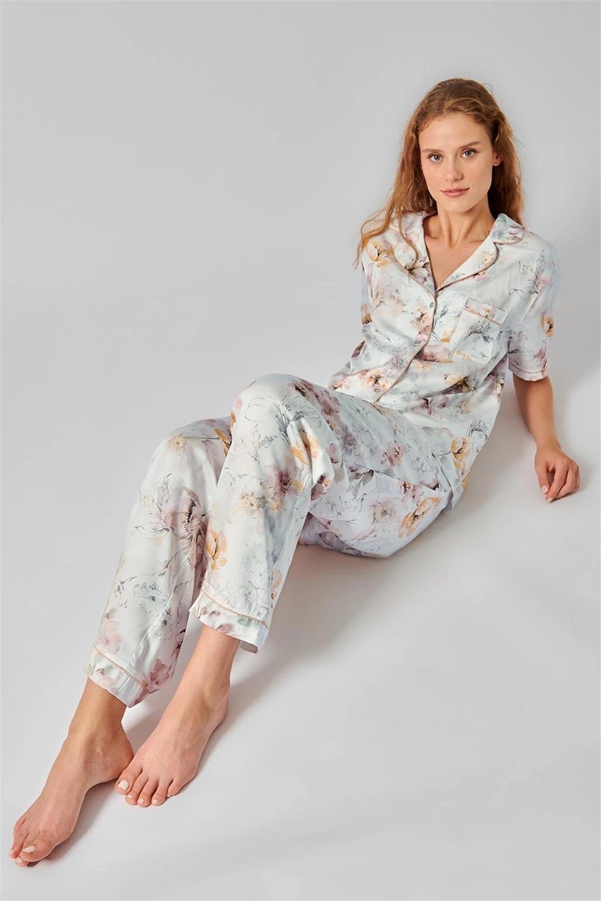 Otro Douce P3 %100 Tencel Kadın Pijama