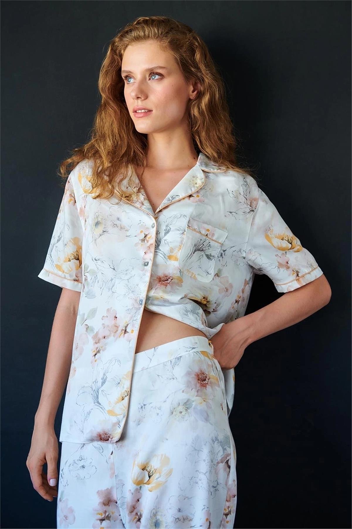 Otro Douce P3 %100 Tencel Kadın Pijama