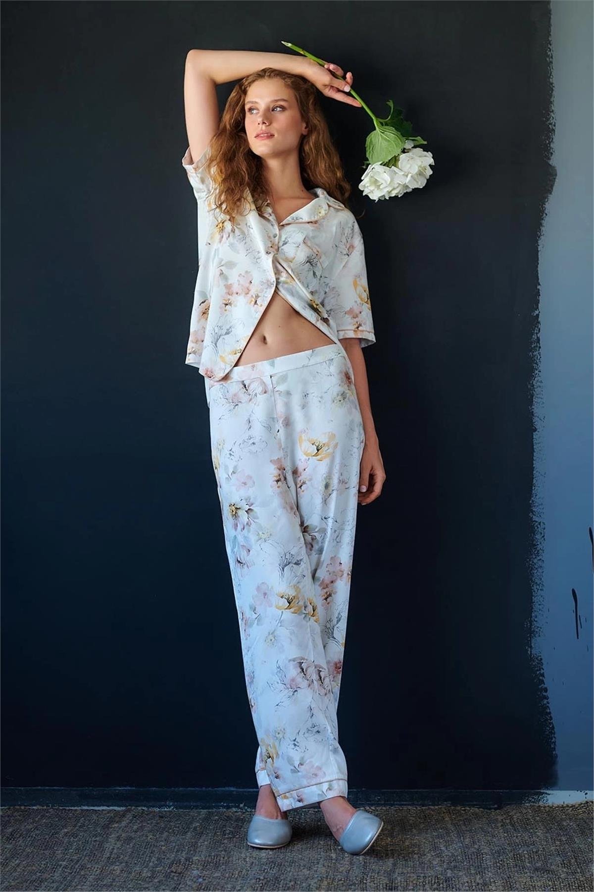 Otro Douce P3 %100 Tencel Kadın Pijama