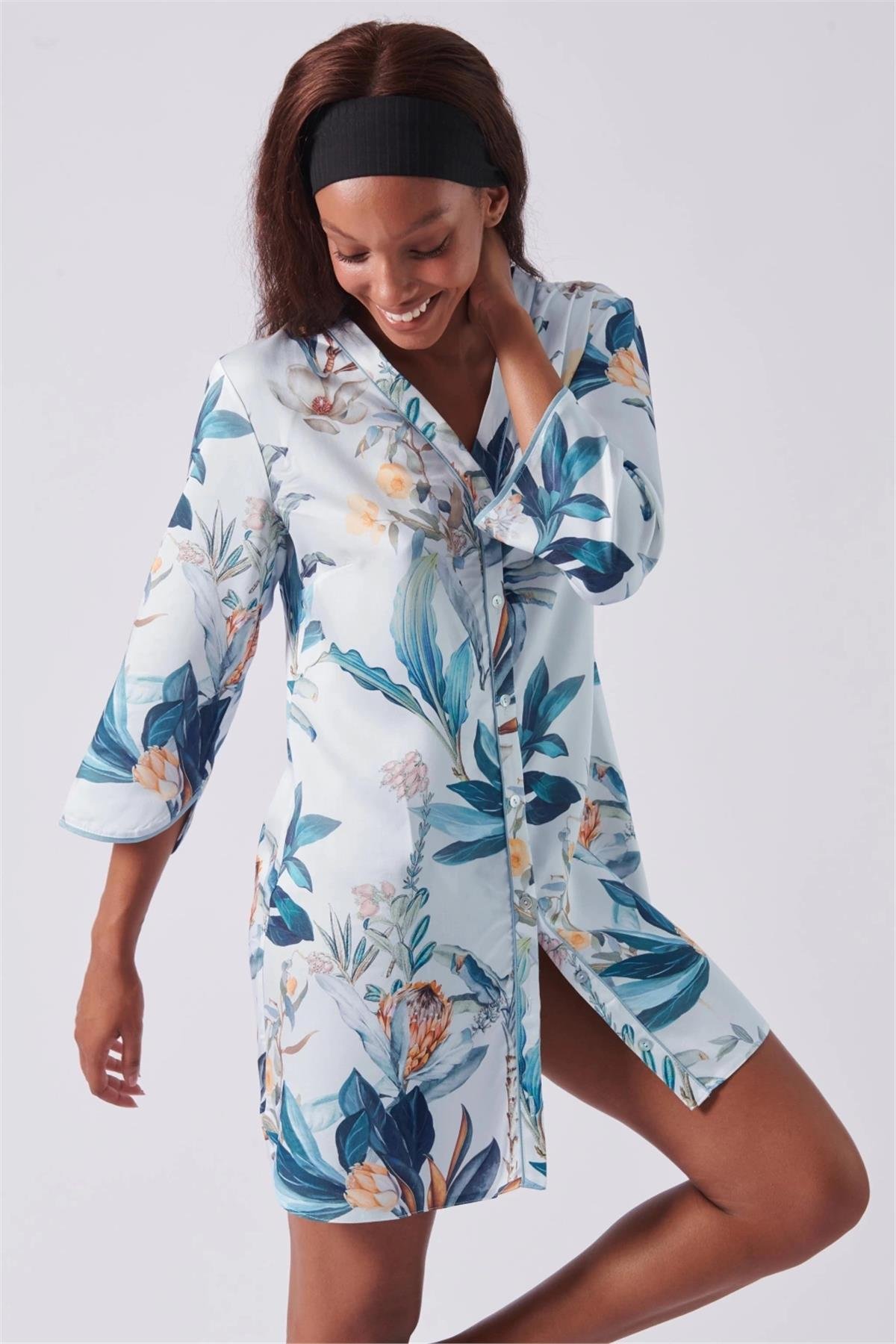 Otro Lagun G5 %100 Tencel Kadın Pijama