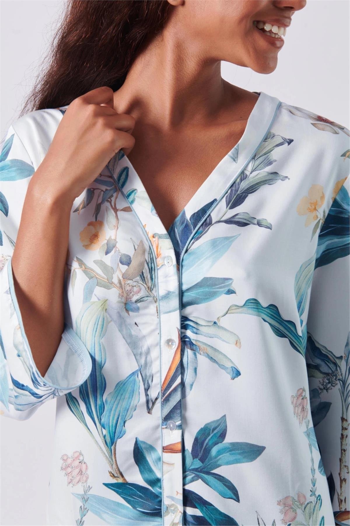 Otro Lagun G5 %100 Tencel Kadın Pijama