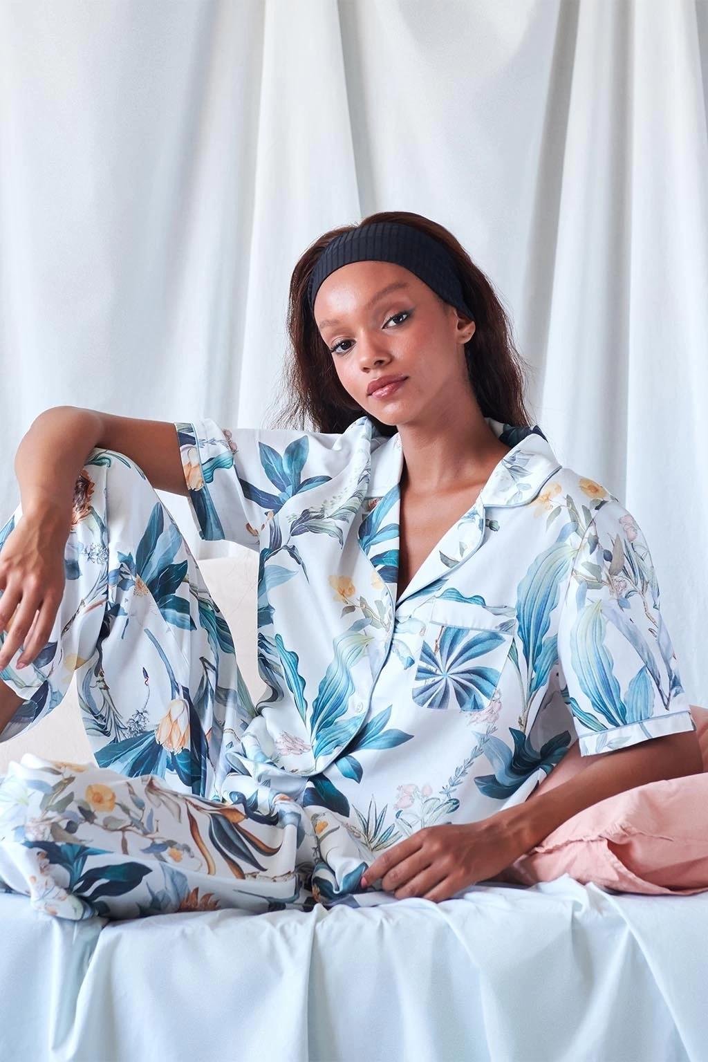 Otro Lagun P3 %100 Tencel Pijama Takımı