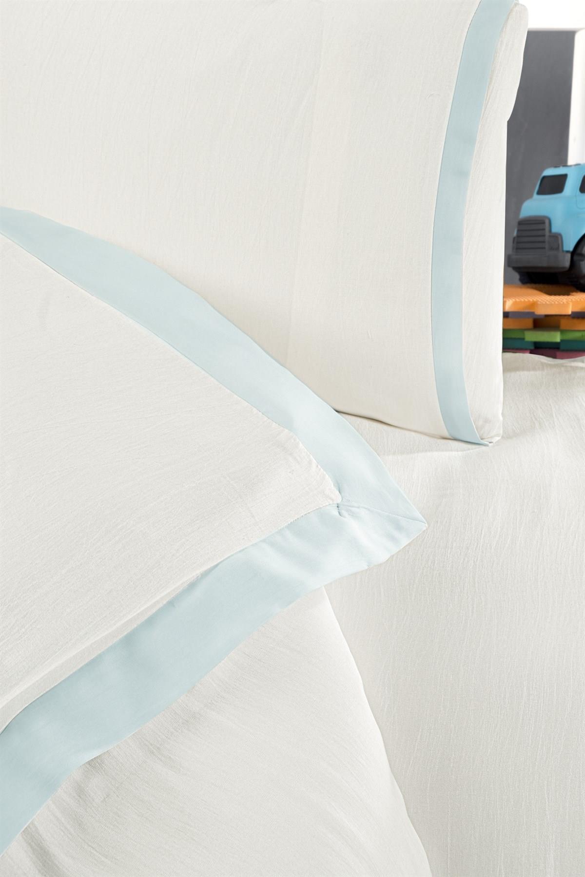 Silkarea Bombilie Çift Kişilik Nevresim Takımı Mavi