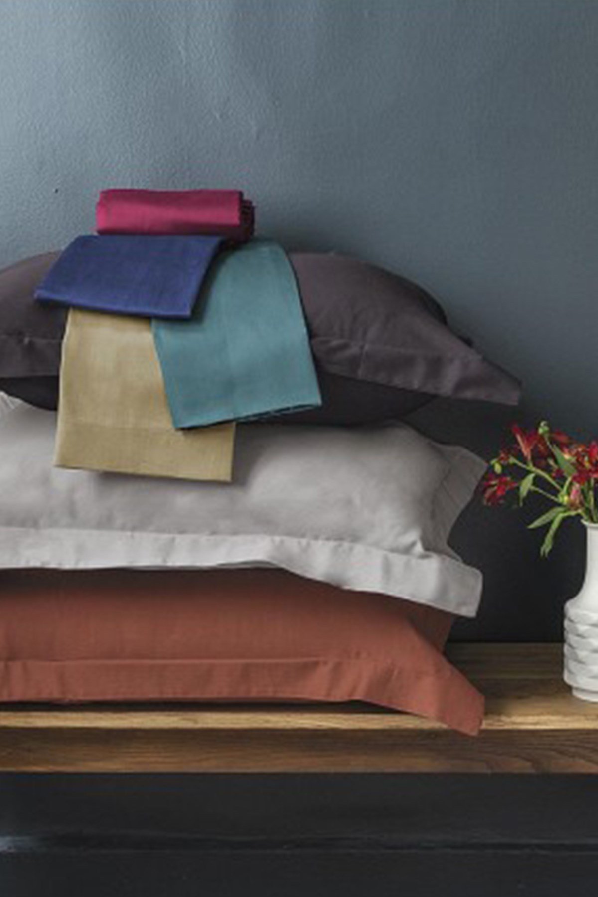 Simply Gri Saten Fitted Set 180*200/50*70(2)