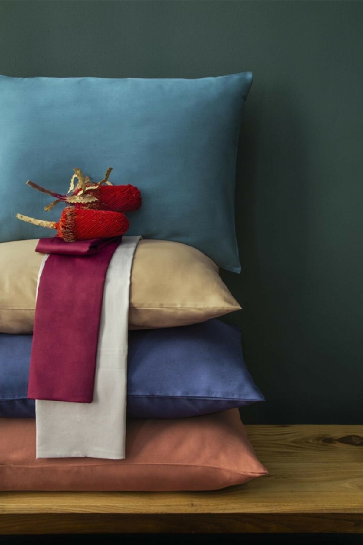 Simply Lacivert Saten Fitted Set 180*200/50*70(2)