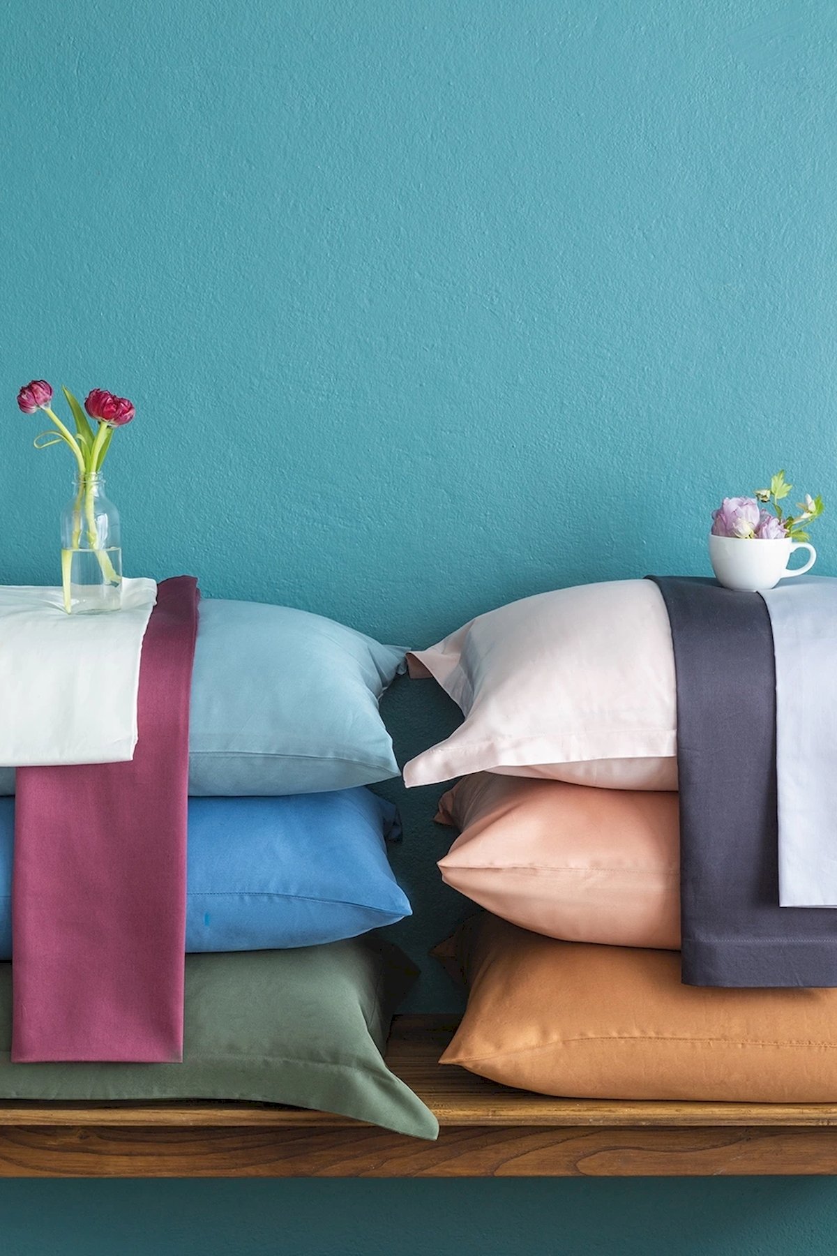 Simply Mint Blue Pamuk Saten Fitted Set 160*200/50*70(2)