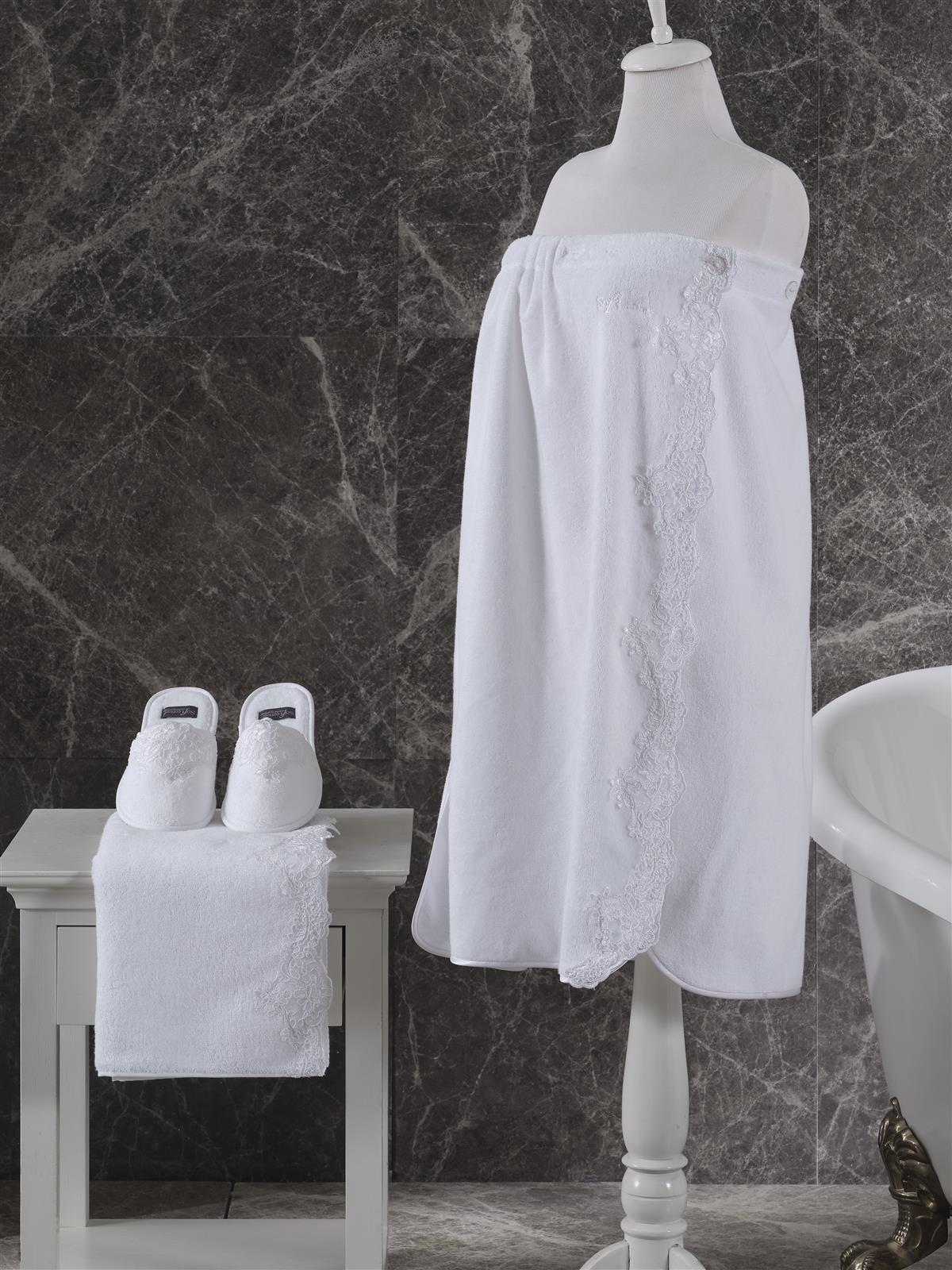 Soft Cotton Lia Sauna Seti Beyaz