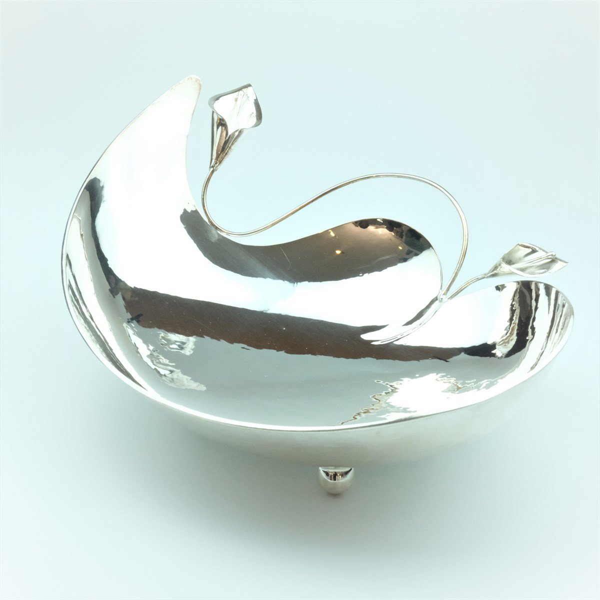 Tabak Çiçekli Gümüş Kaplama