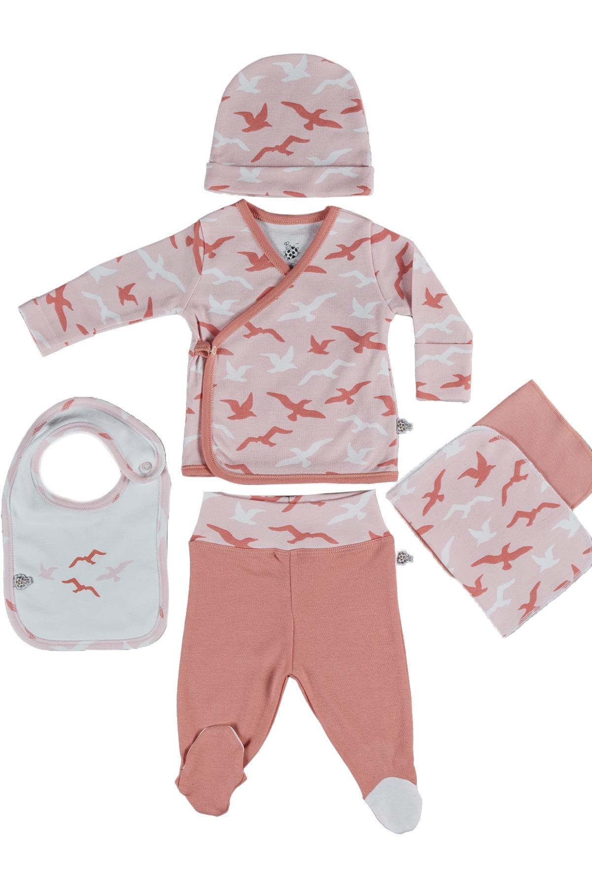 Turna Bebek Zıbın 5Li Set Somon