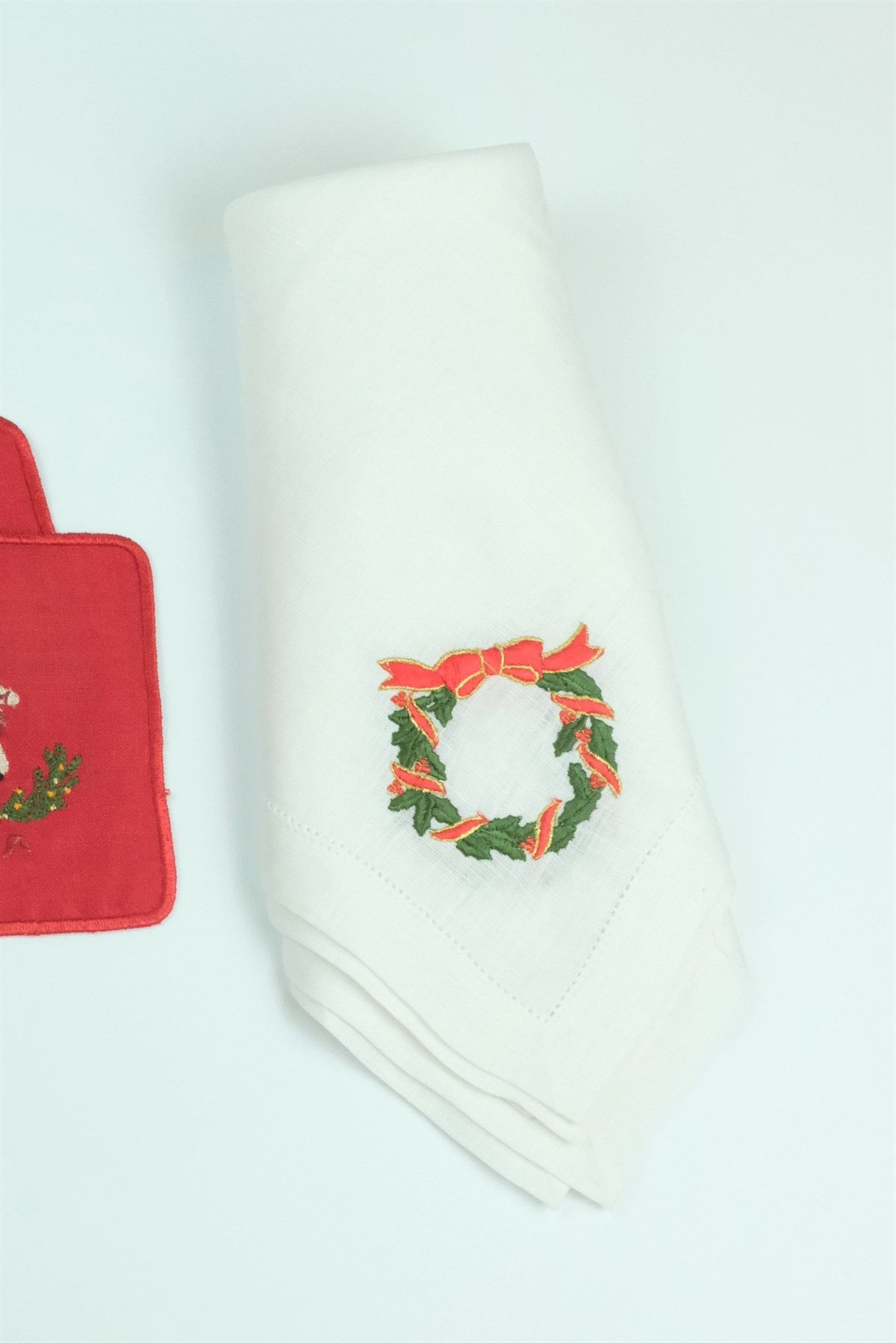 Yılbaşı Temalı Peçete (2'li) Beyaz 40*40 cm