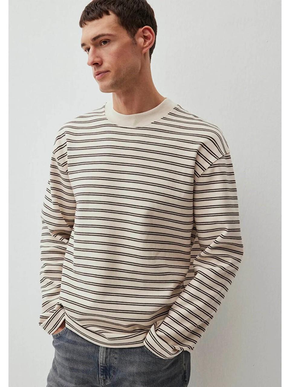MAVİ M0S10267-88615 ÇİZGİLİ SWEATSHIRT
