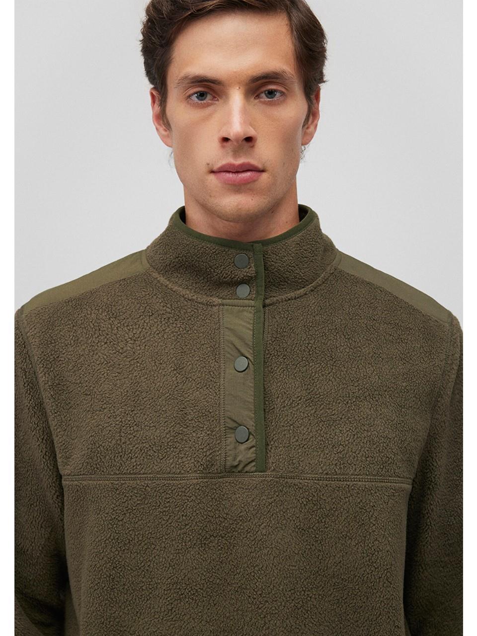MAVİ M0S10249-71543 DÜĞMELİ SWEATSHIRT