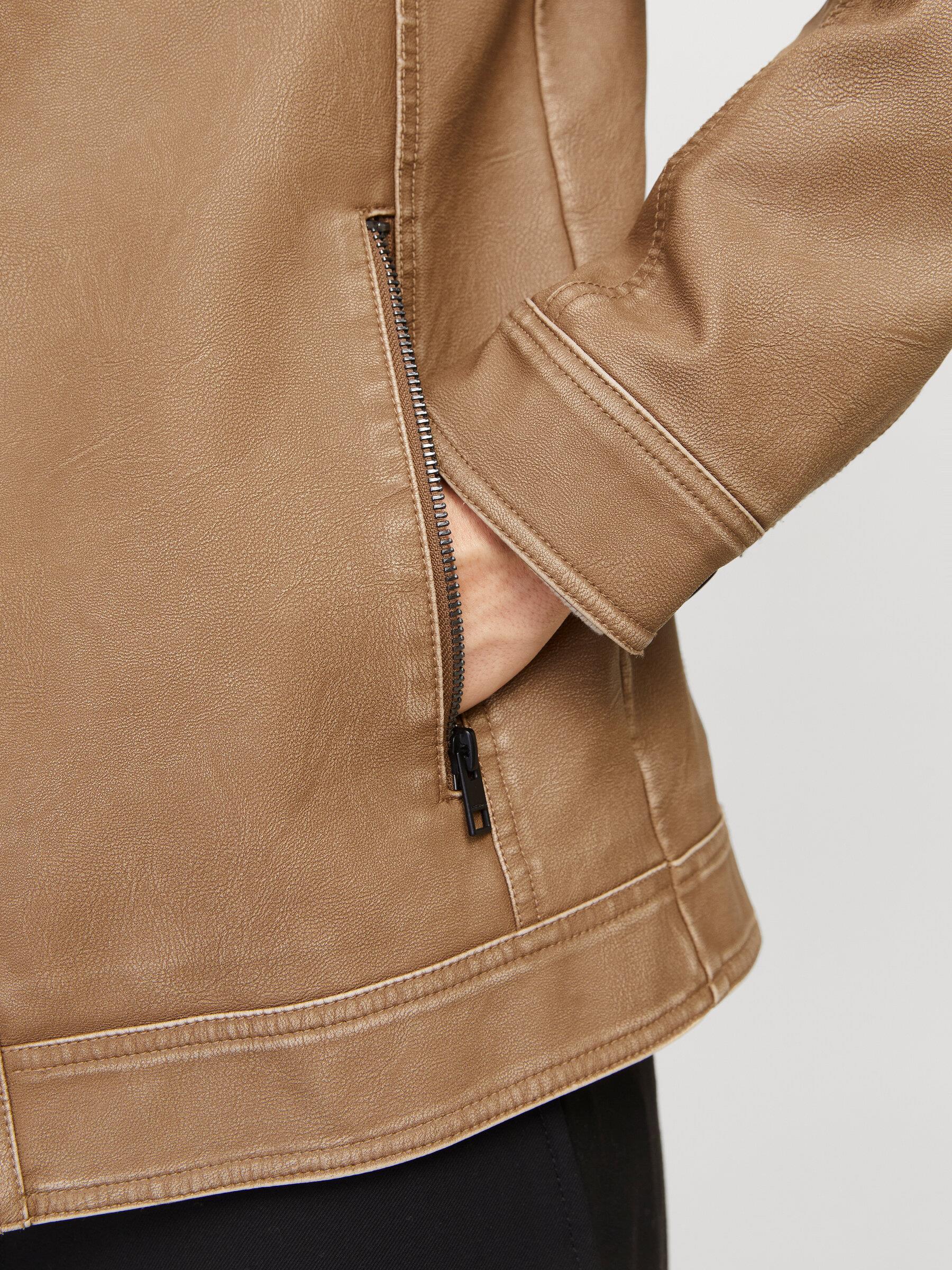 JACK & JONES 12273244 DERİ CEKET