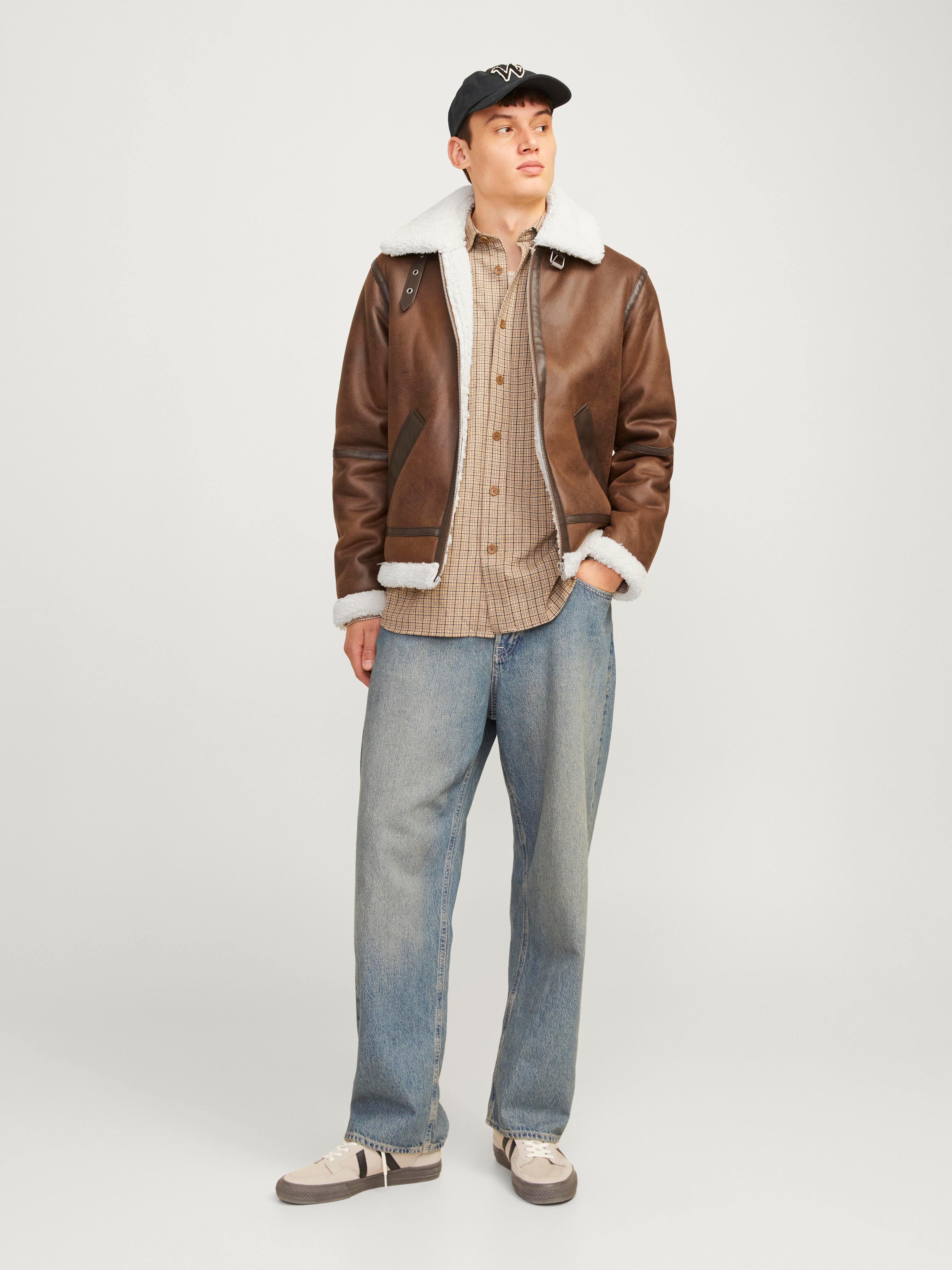 JACK & JONES 12261819 NUBUK DERİ CEKET