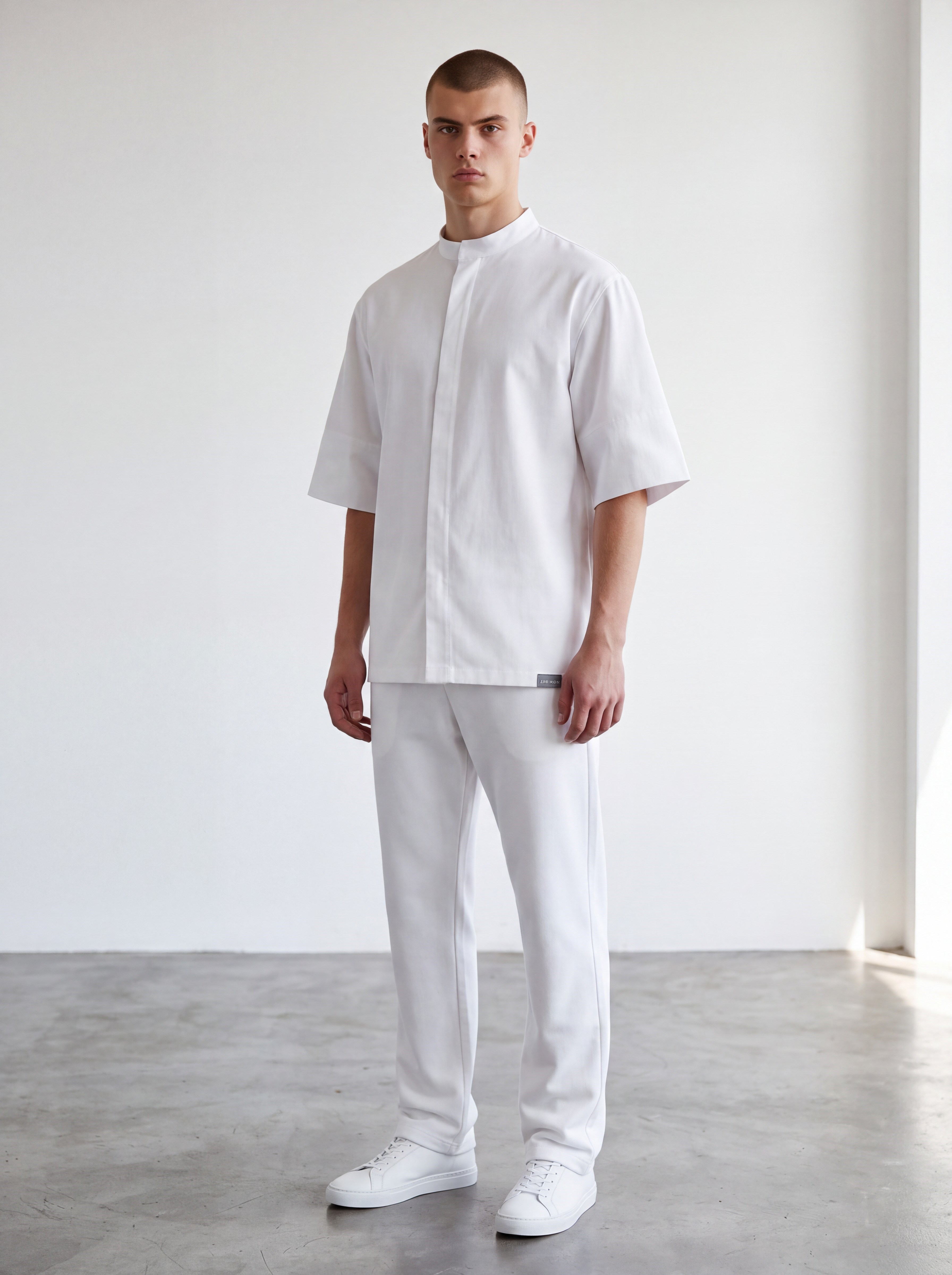 C-11 Mai Oversize – Beyaz Şef Ceketi