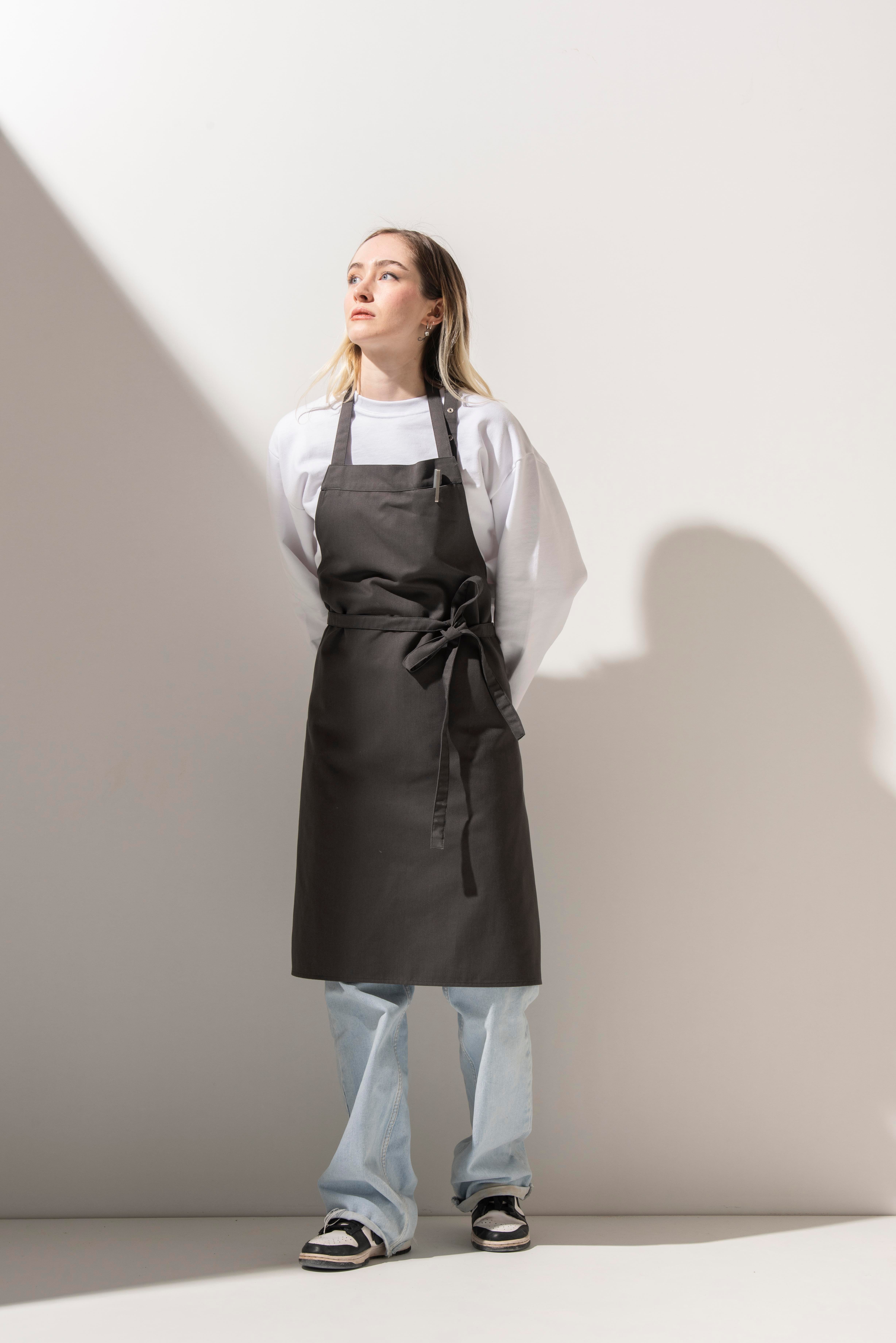 K-182 BASIC  - Antrasit Gizli Cep Detaylı Önlük 