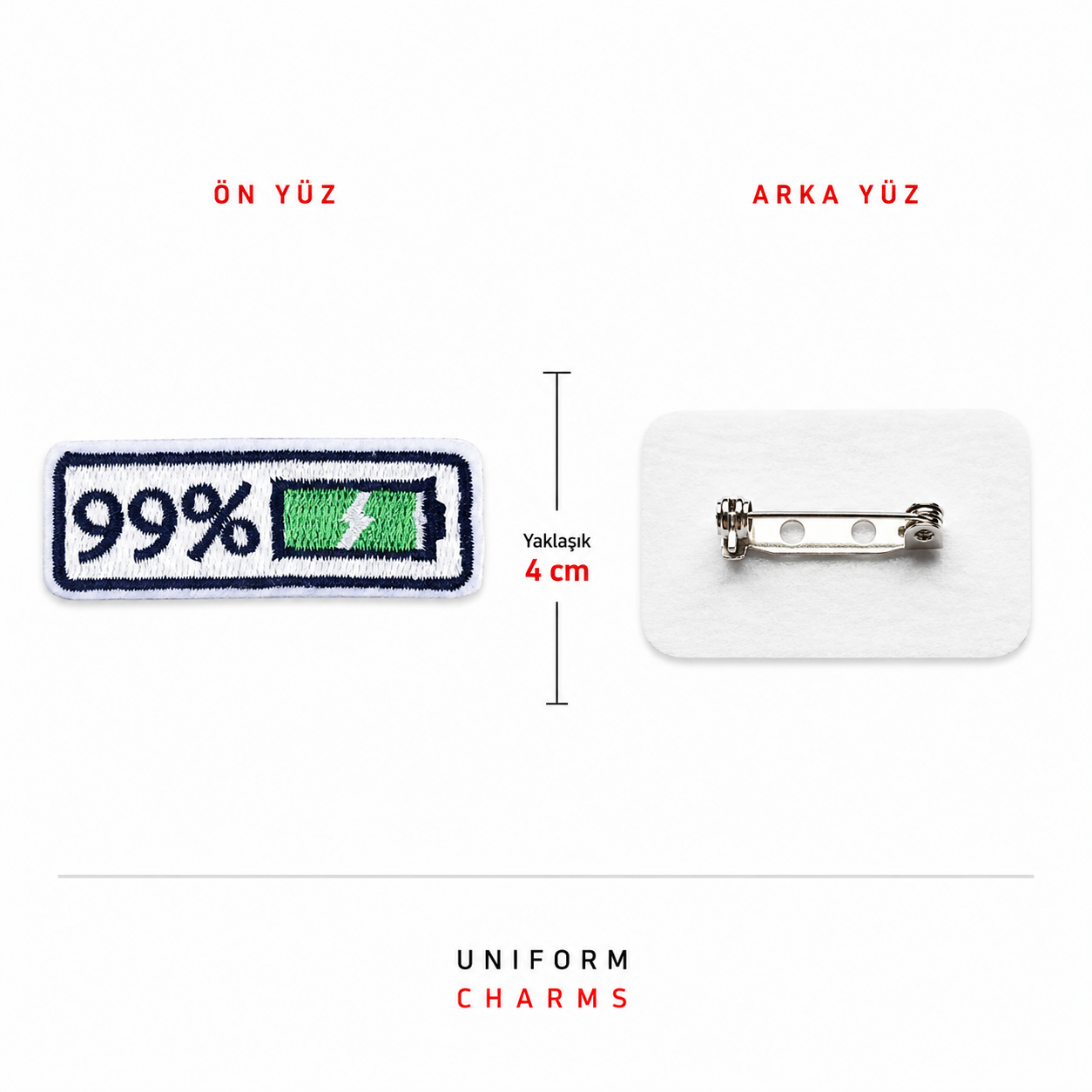 Uniform Charms™ 99% Battery Broş Charm
