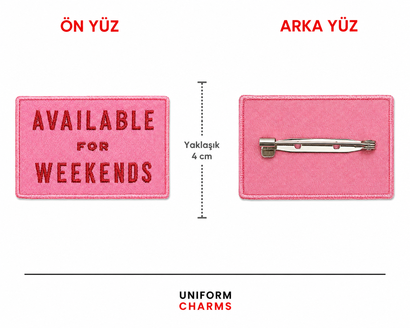Uniform Charms™ Available For Weekends Broş Charm