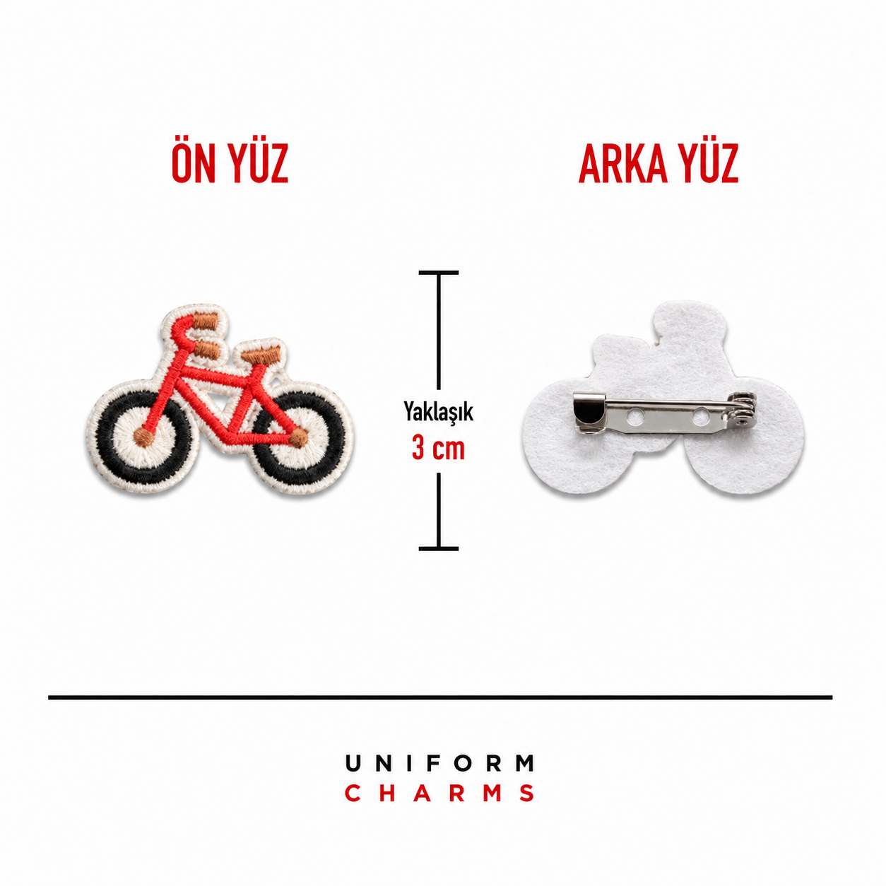 Uniform Charms™ Bisiklet Broş Charm