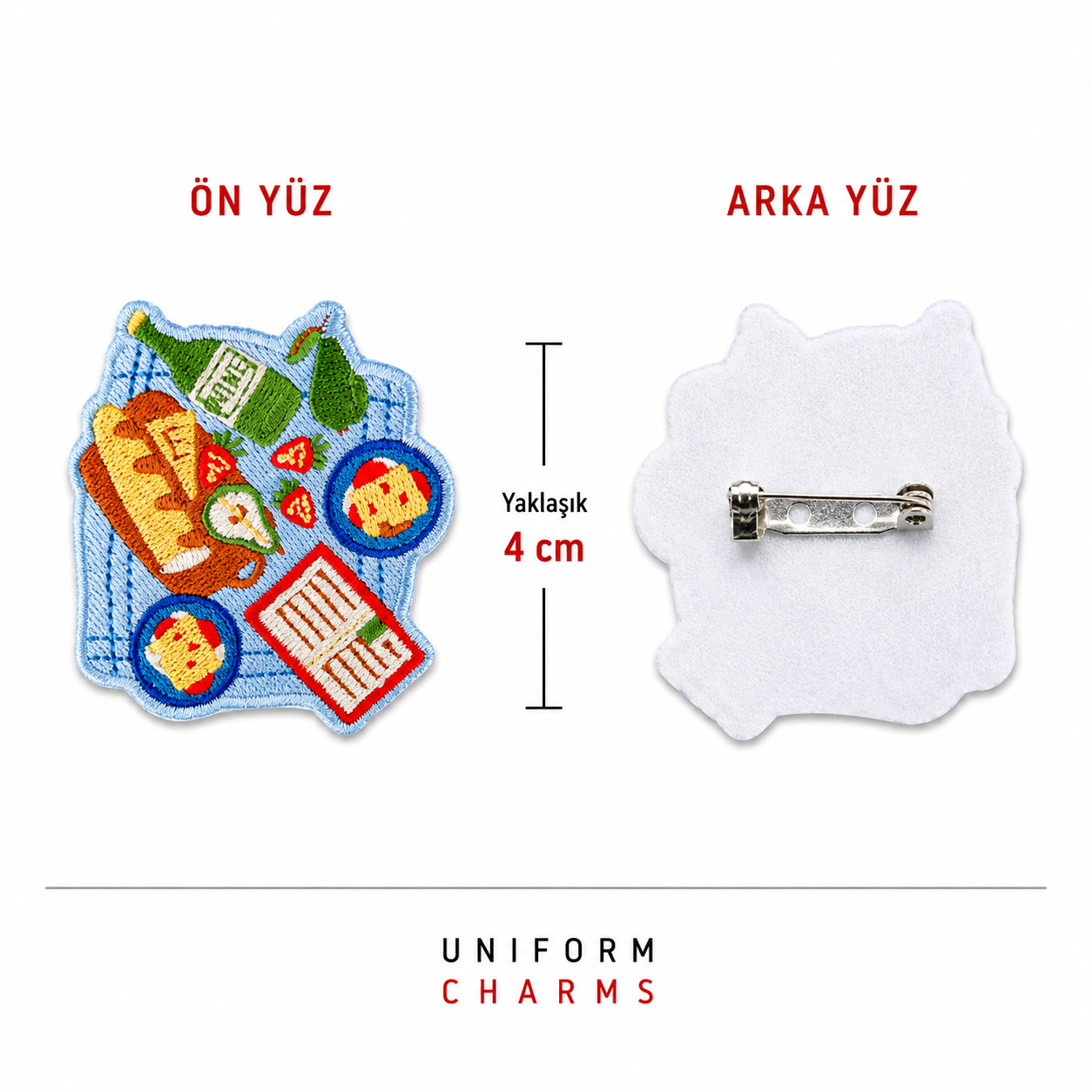 Uniform Charms™ Brunch Tabağı Broş Charm