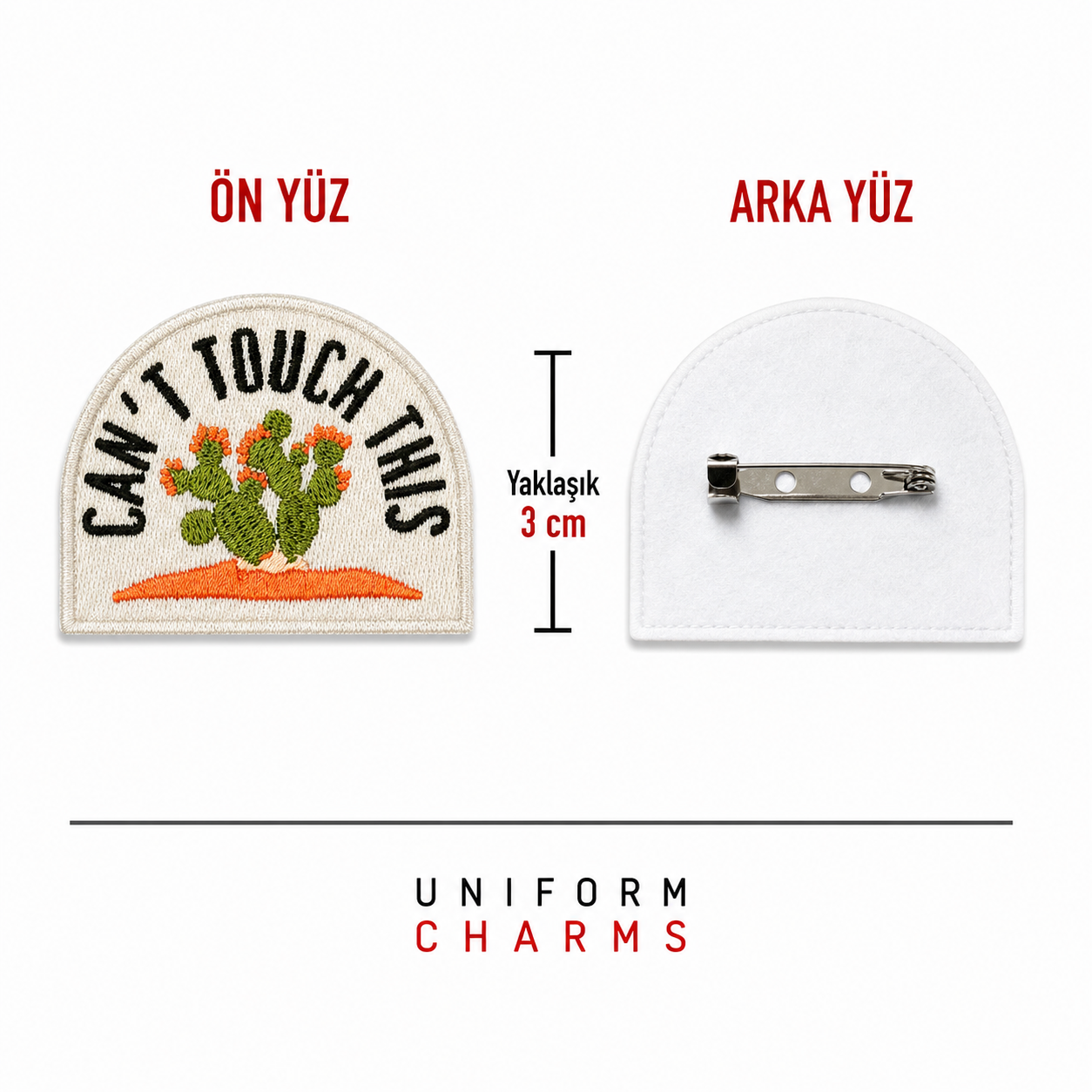 Uniform Charms™ Can't Touch This (Kaktüs) Broş Charm