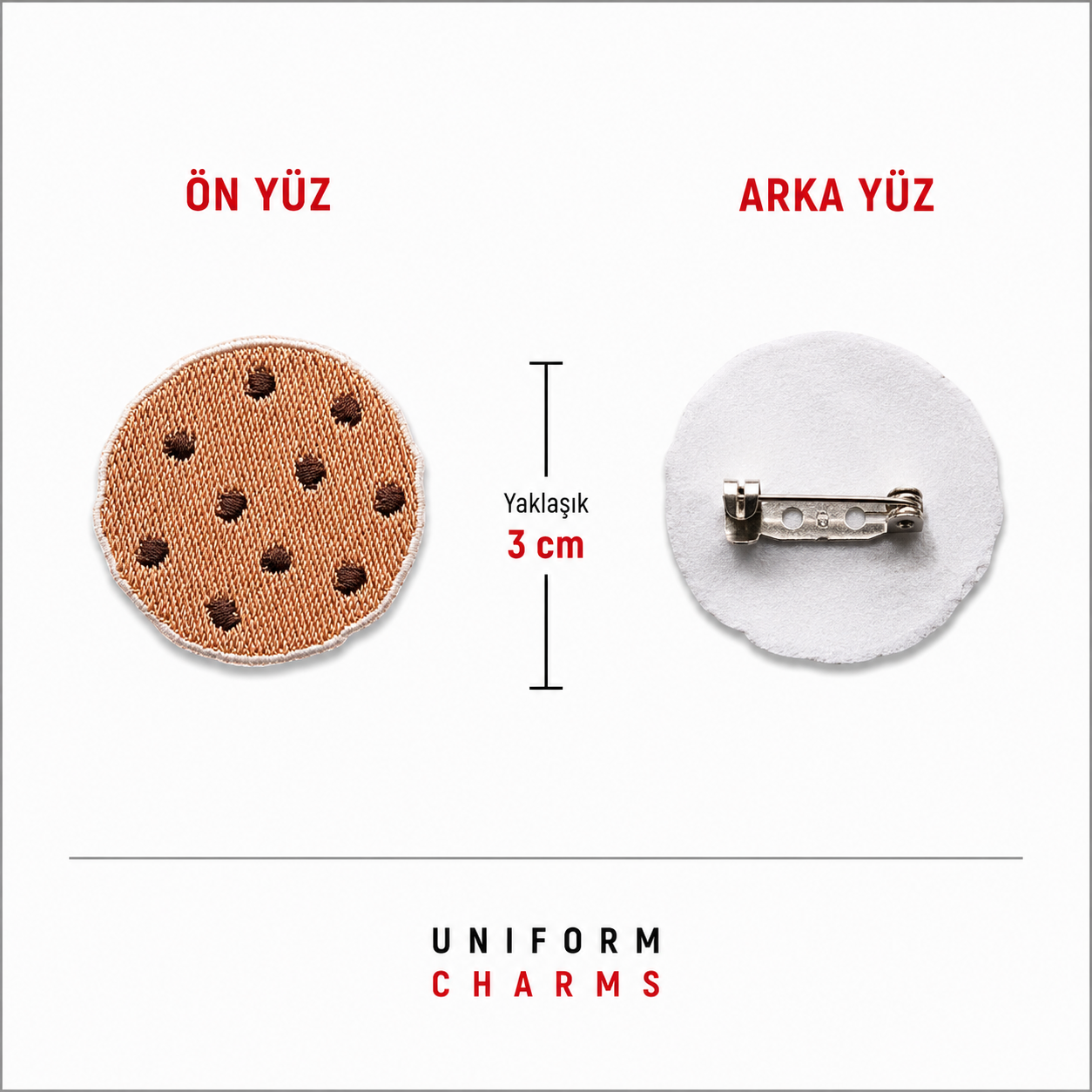Uniform Charms™ Çikolatalı Kurabiye Broş Charm