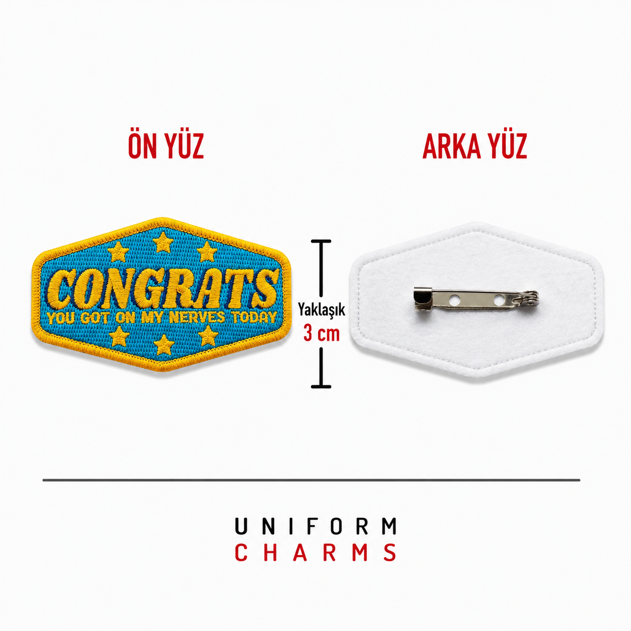 Uniform Charms™ Congrats (You Got On My Nerves) Broş Charm