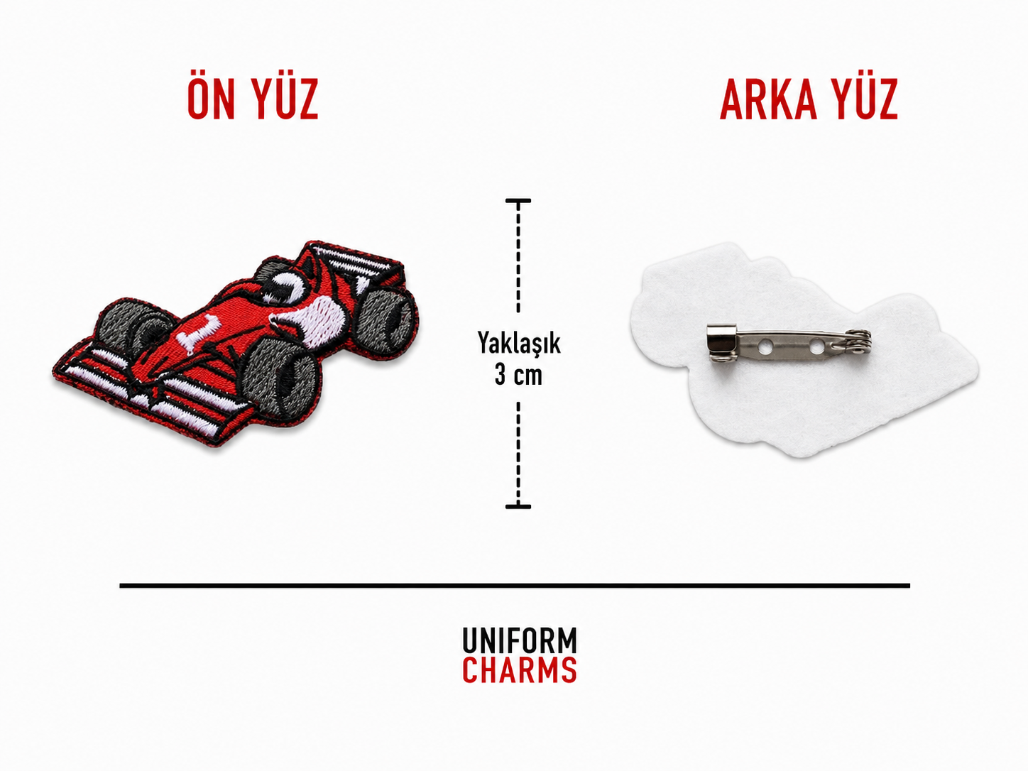 Uniform Charms™ F1 Yarış Arabası Broş Charm