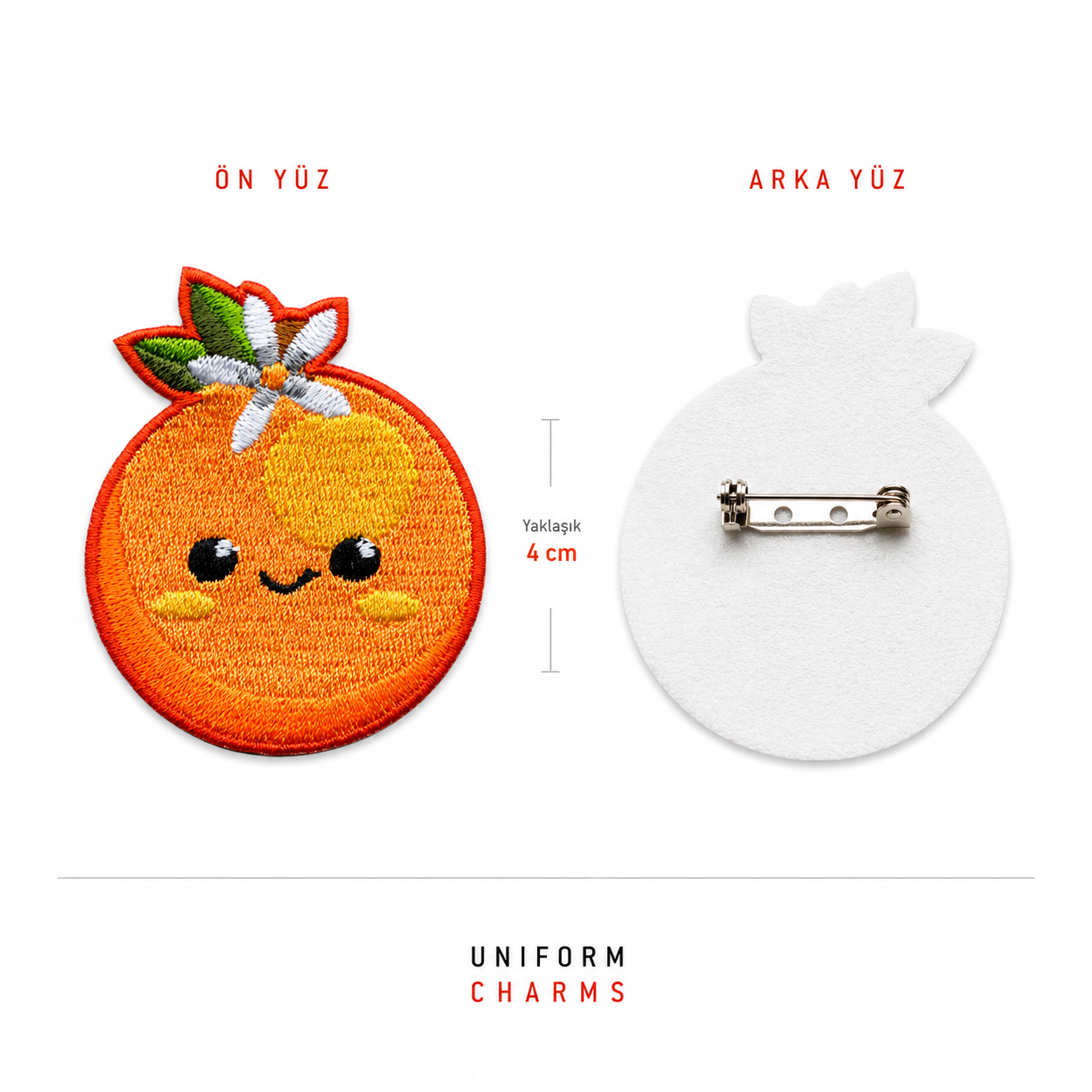 Uniform Charms™ Happy Orange (Sevimli Portakal) Broş Charm