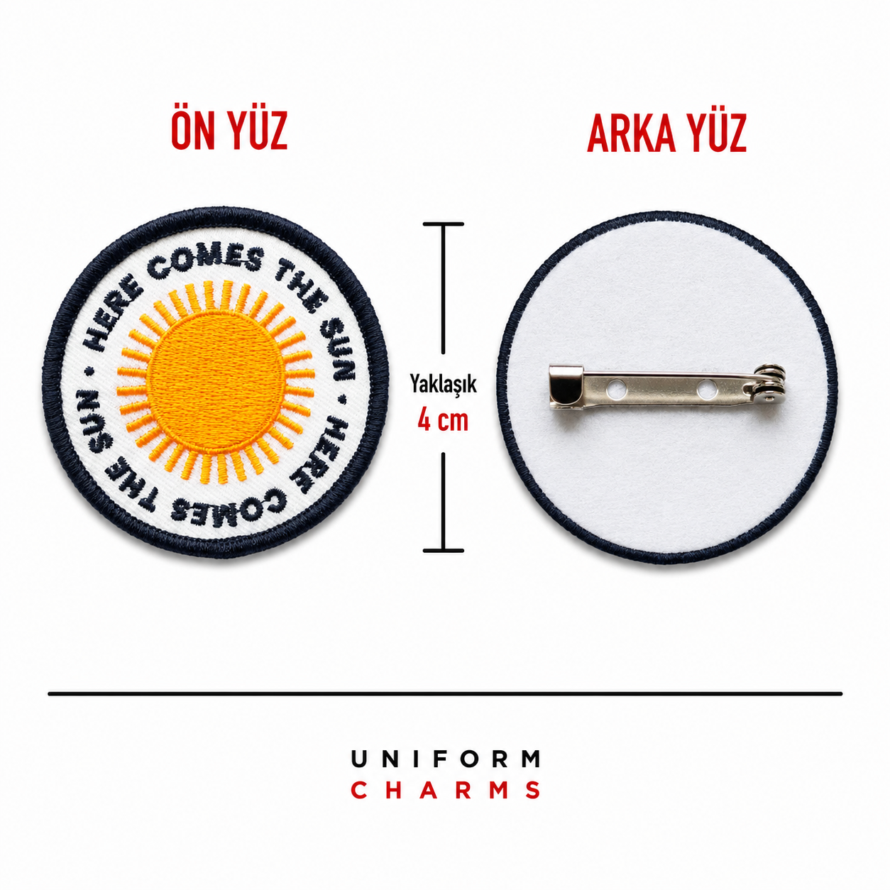 Uniform Charms™ Here Comes The Sun Broş Charm