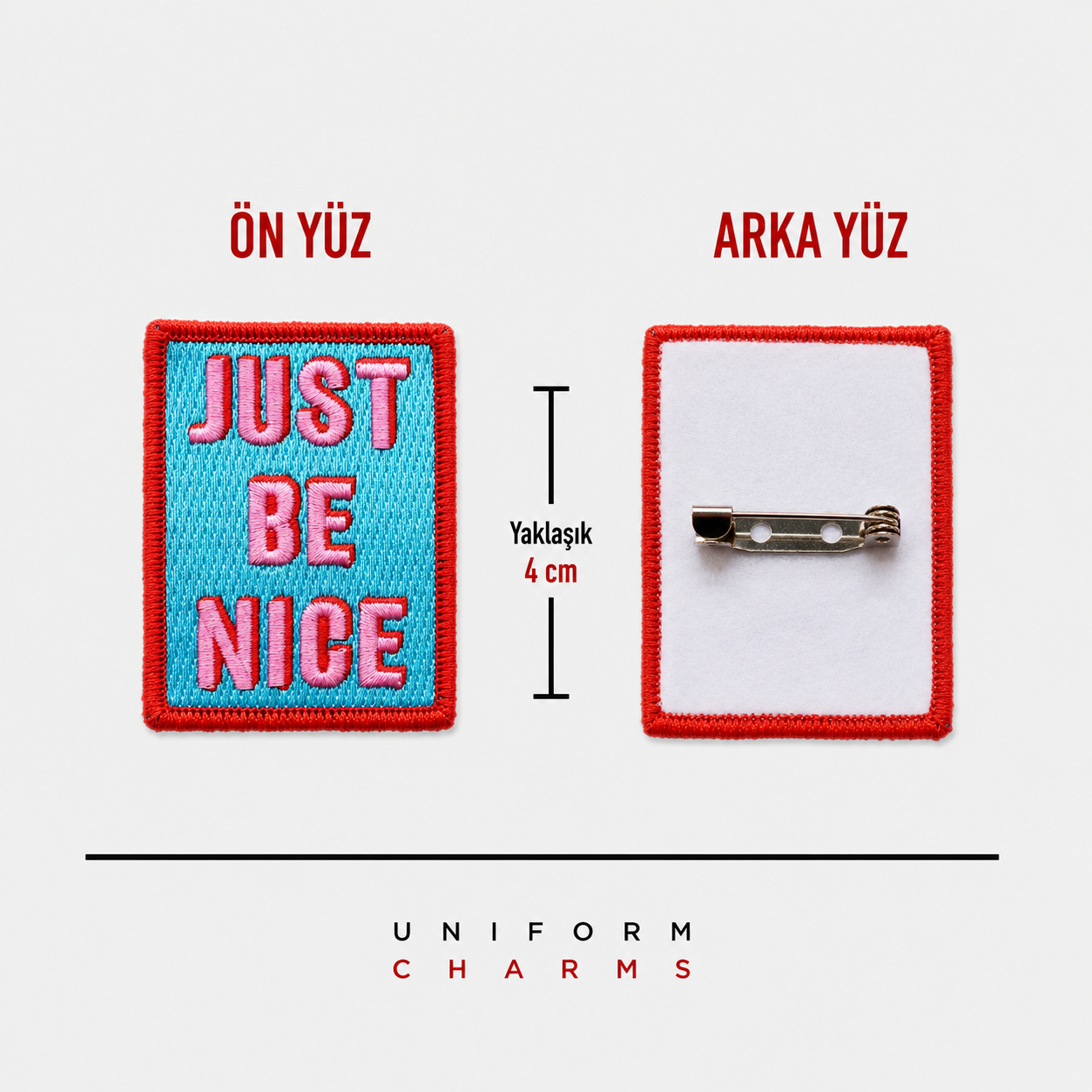 Uniform Charms™ Just Be Nice Broş Charm