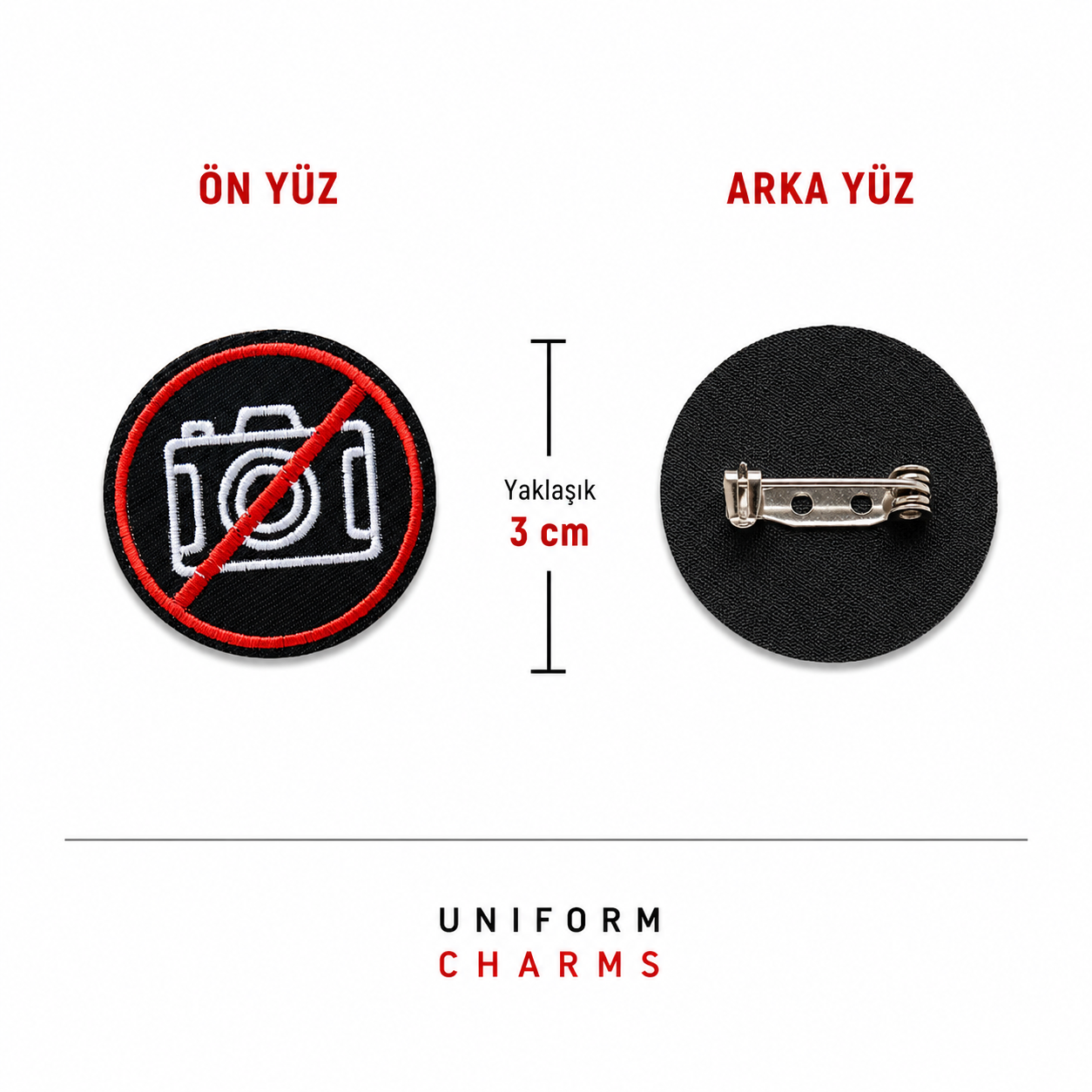 Uniform Charms™ Kamera Yasak Broş Charm