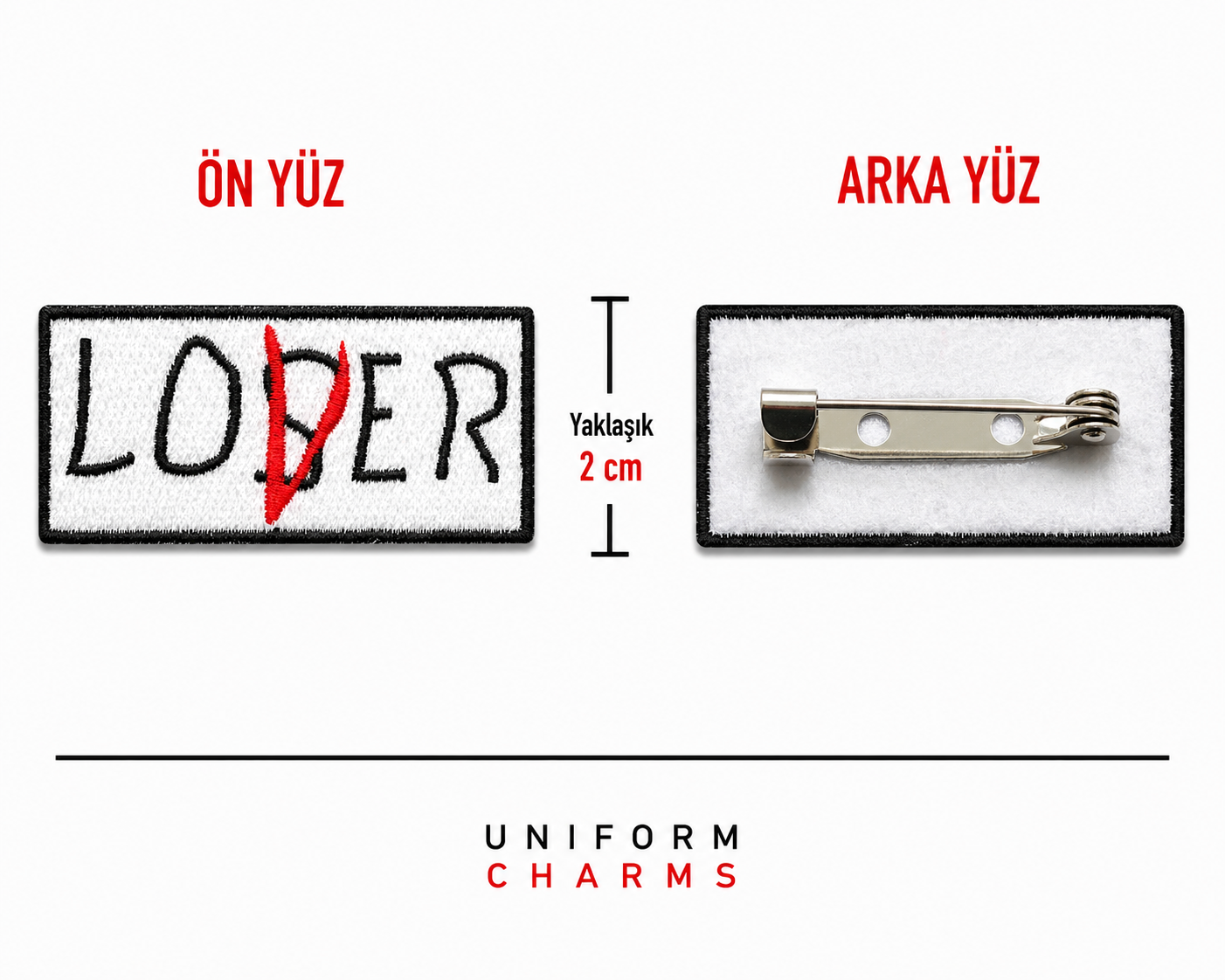 Uniform Charms™ Loser/Lover Broş Charm
