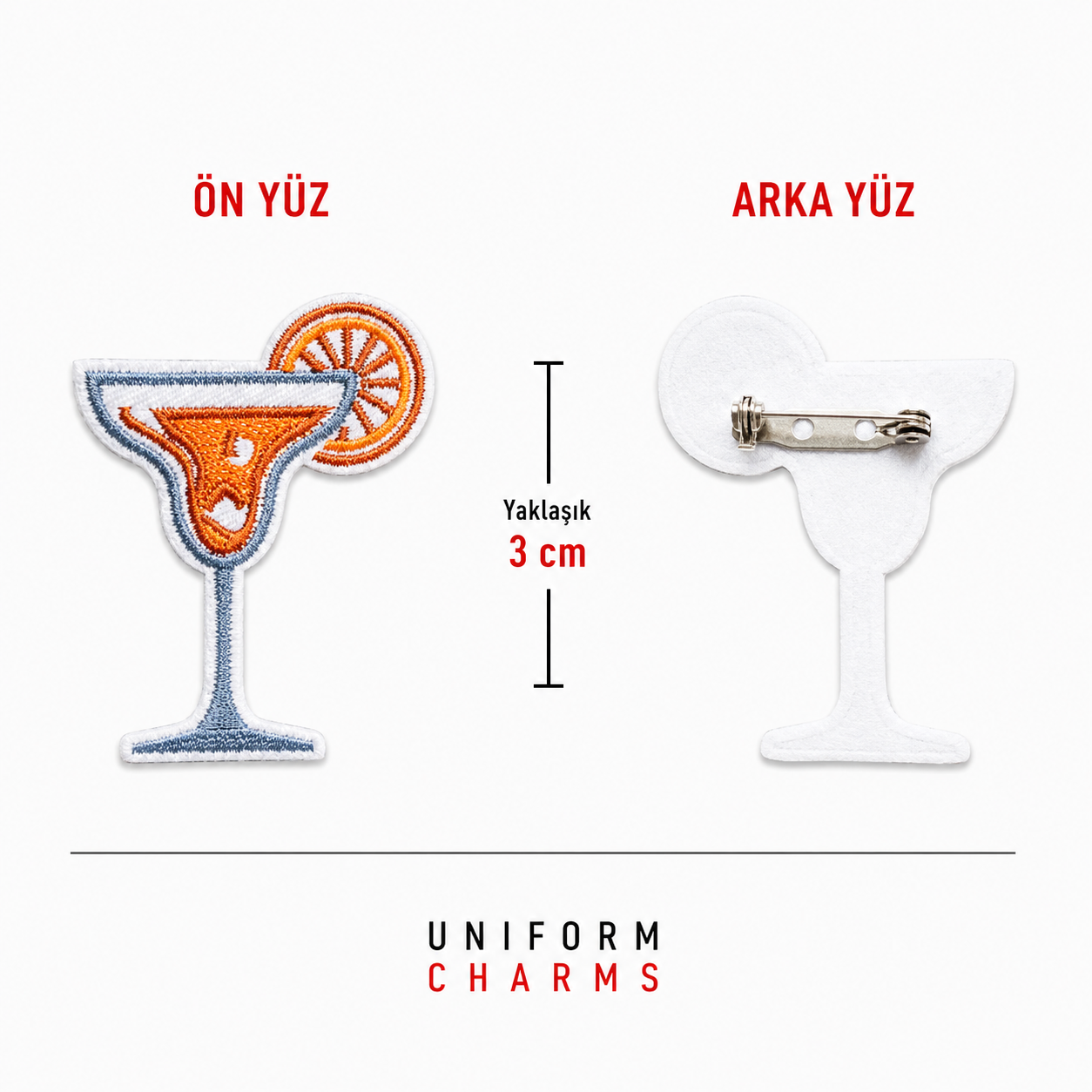 Uniform Charms™ Margarita (Turuncu Dilim) Broş Charm