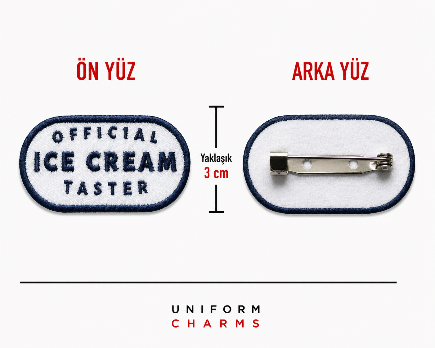 Uniform Charms™ Official Ice Cream Taster Broş Charm