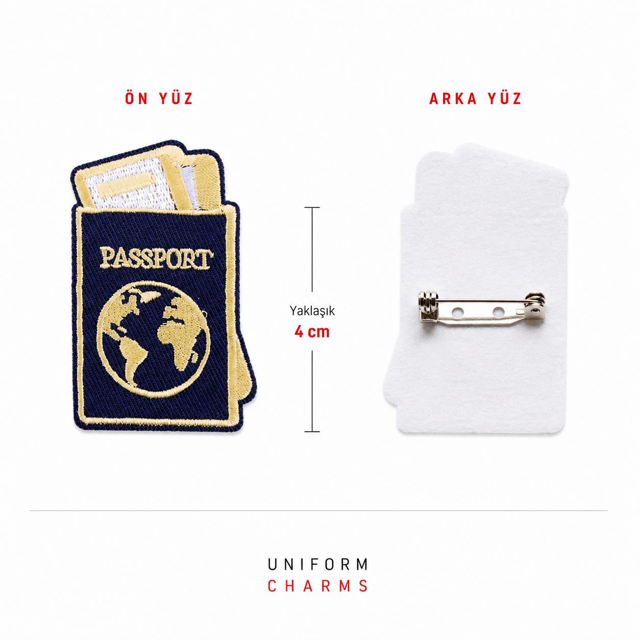 Uniform Charms™ Passport Broş Charm