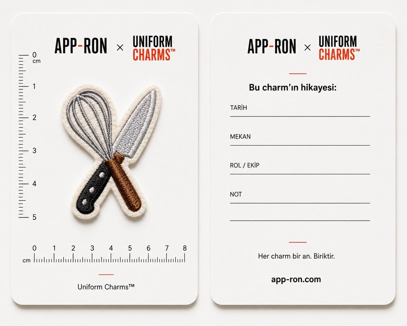 Uniform Charms™ Şef Bıçağı + Çırpıcı Broş Charm