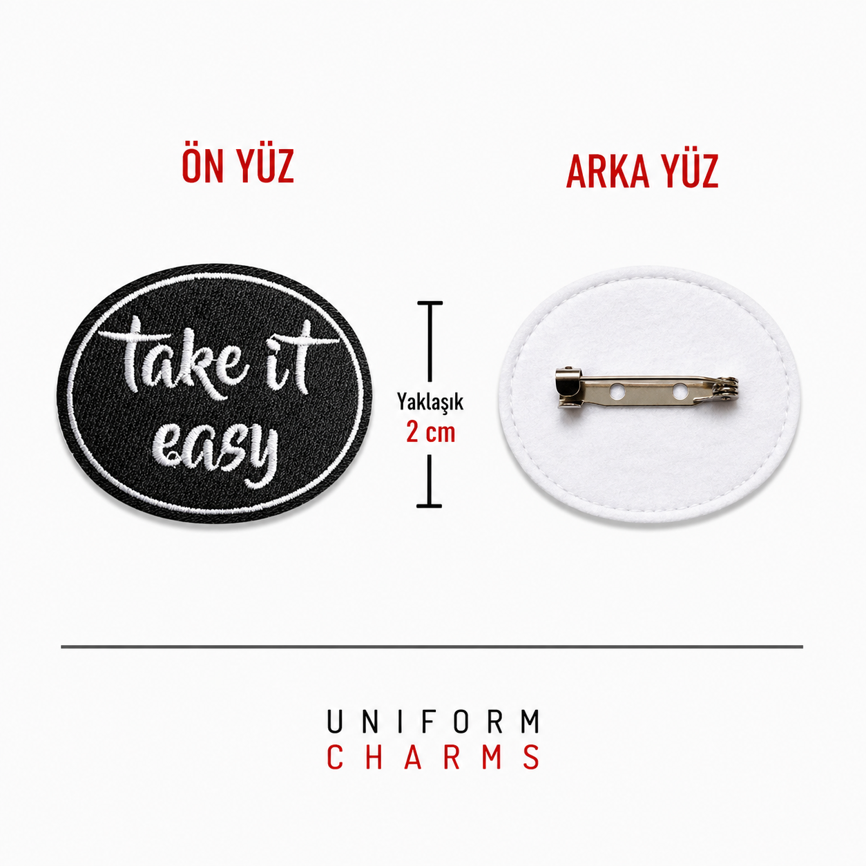 Uniform Charms™ Take It Easy Broş Charm