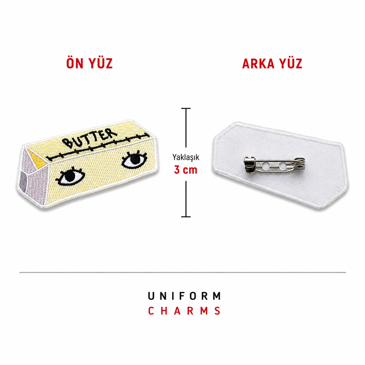 Uniform Charms™ Tereyağı (Butter) Broş Charm