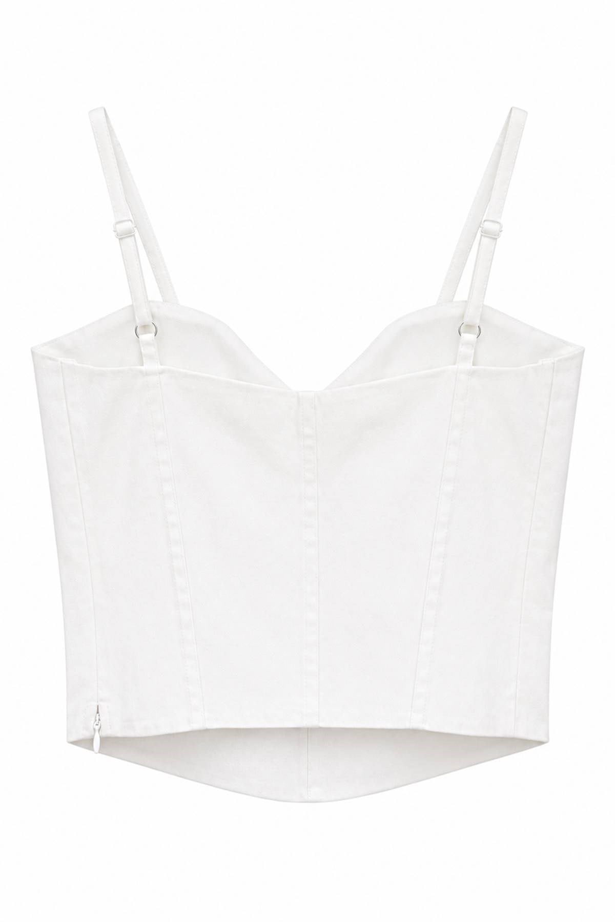 ASKILI CROP KOT BLUZ